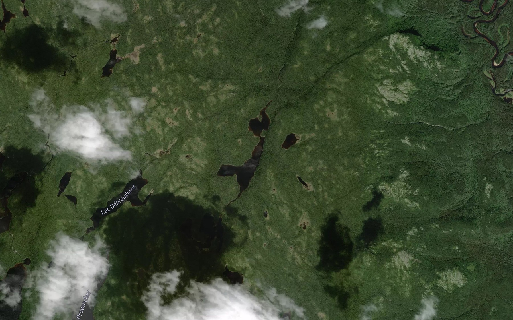 Satellite map of the Lac de l'Etroit