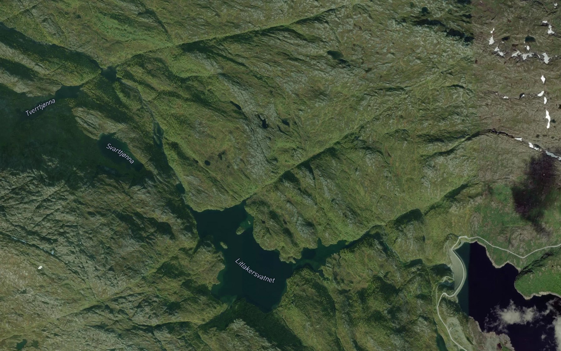 Satellite map of the Leirbekken