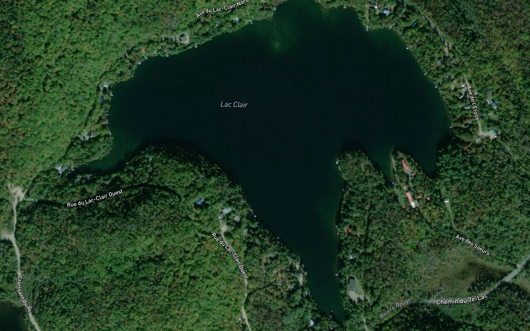 Satellite map of the Lac Couture