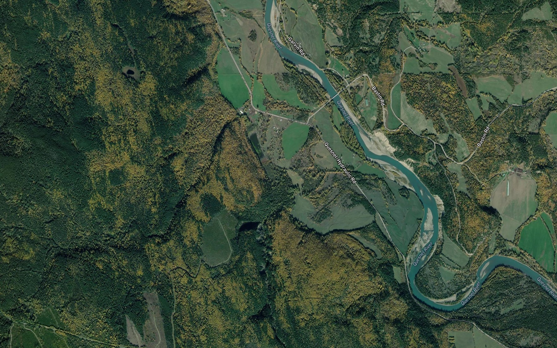 Satellite map of the Sardine Creek