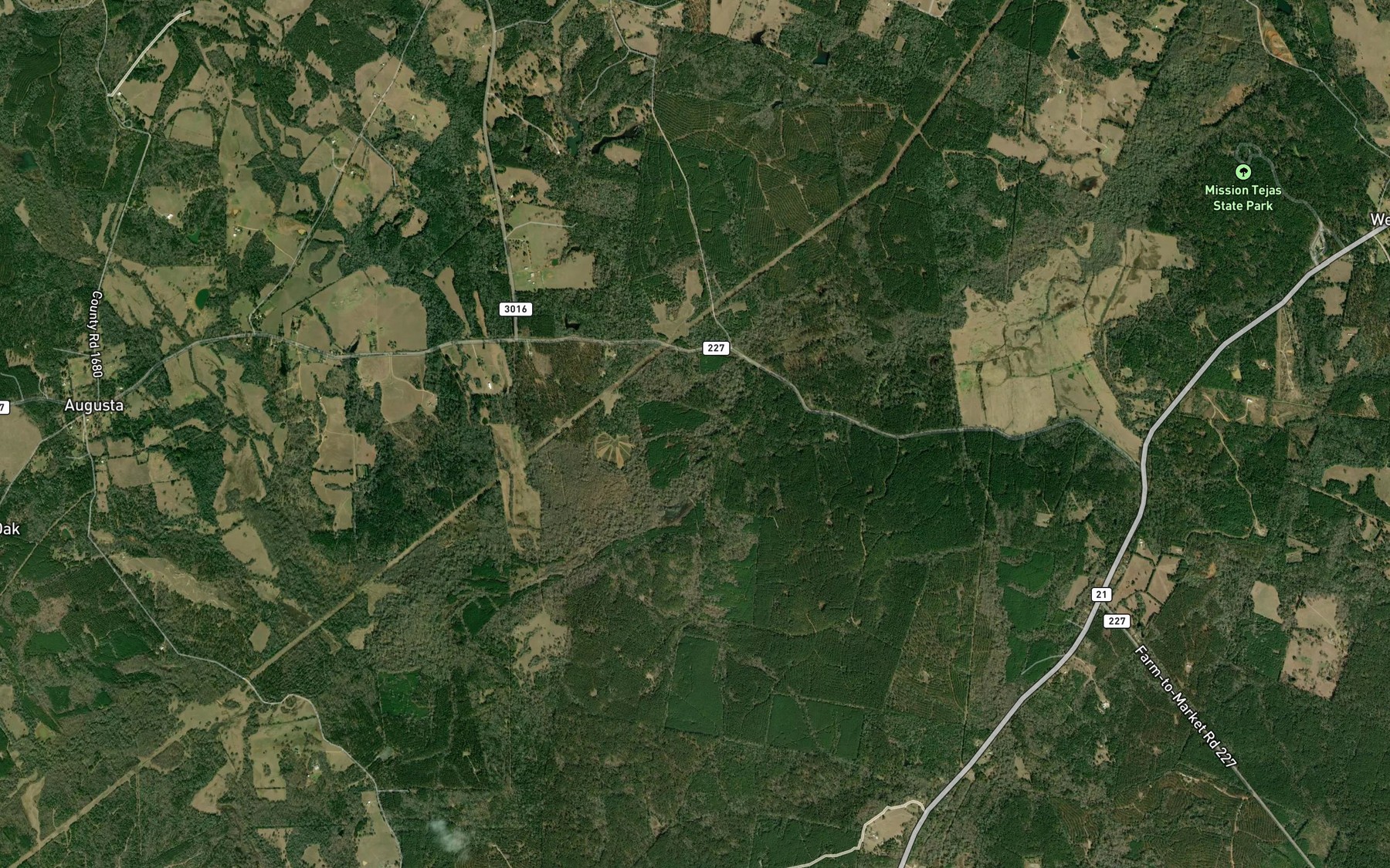 Satellite map of the Copperas Branch