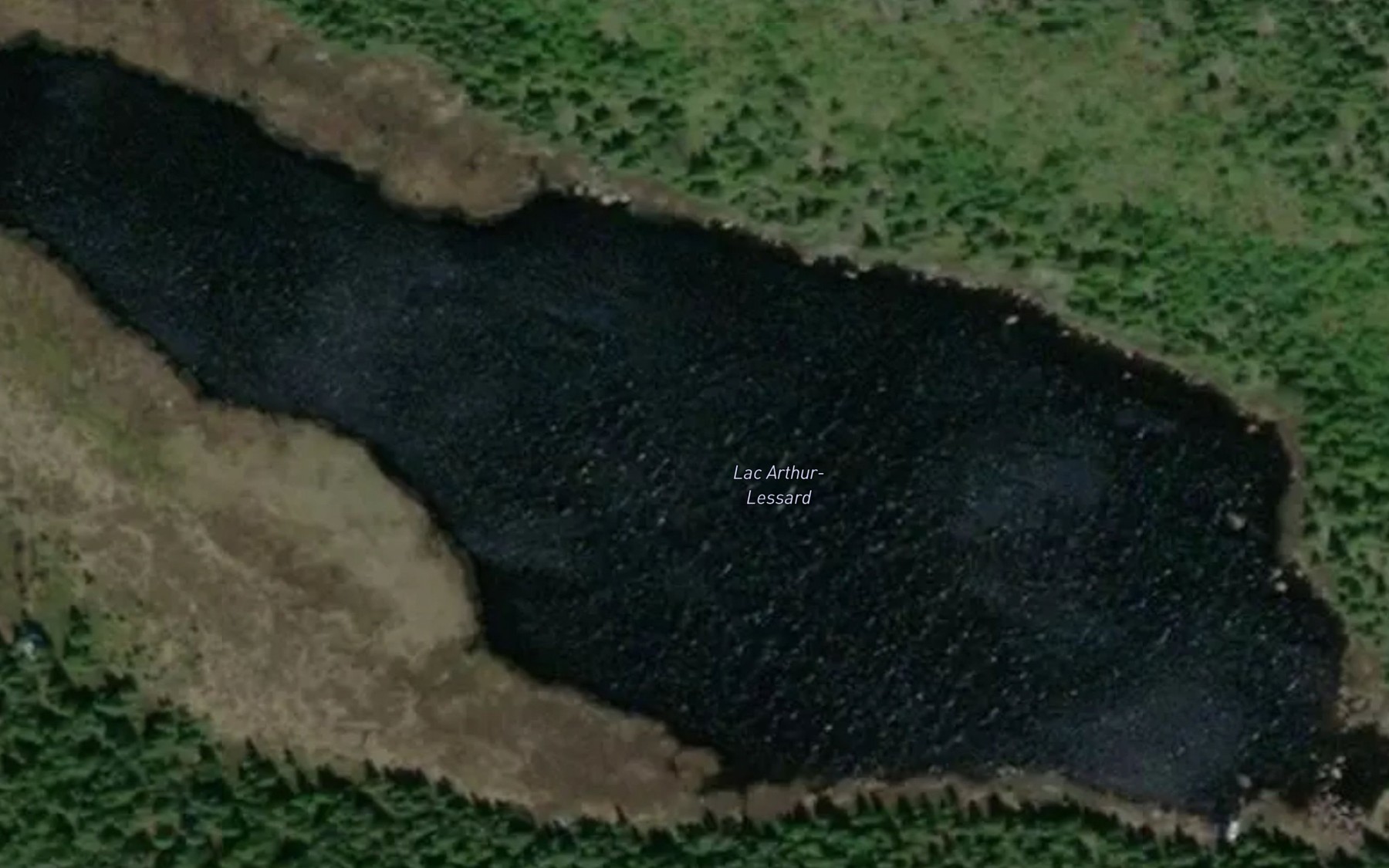 Satellite map of the Lac Arthur-Lessard