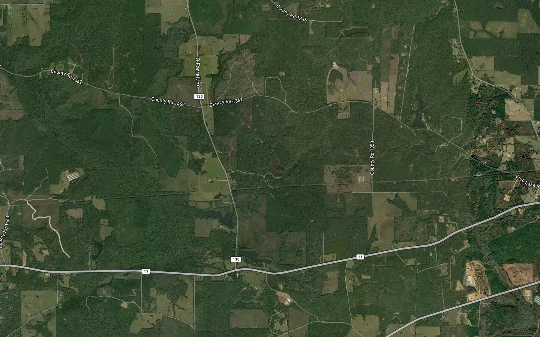 Satellite map of the Skelton Lake