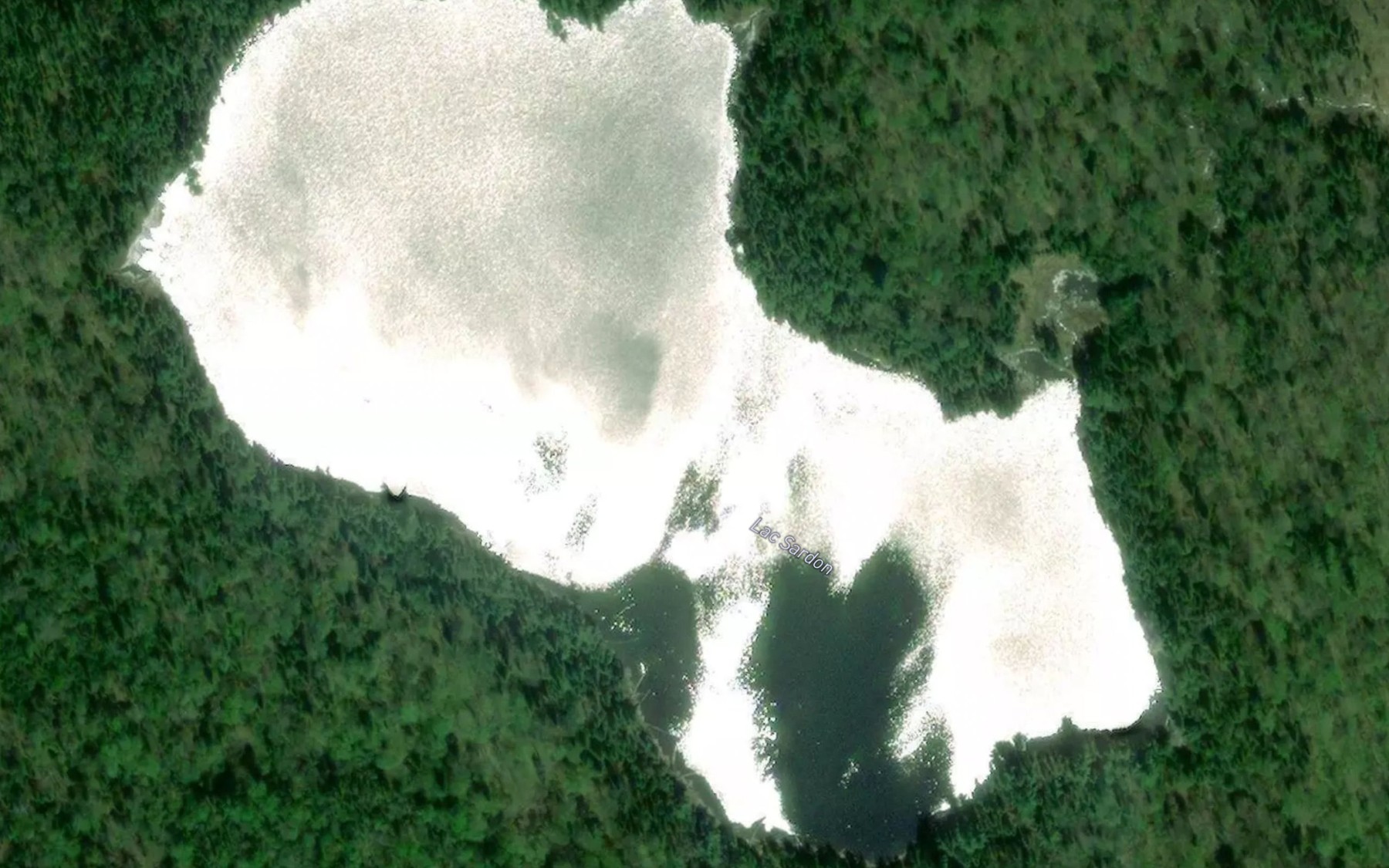 Satellite map of the Lac Sardon