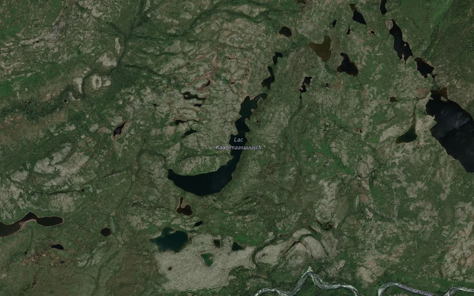 Satellite map of the Lac Kanimasuch