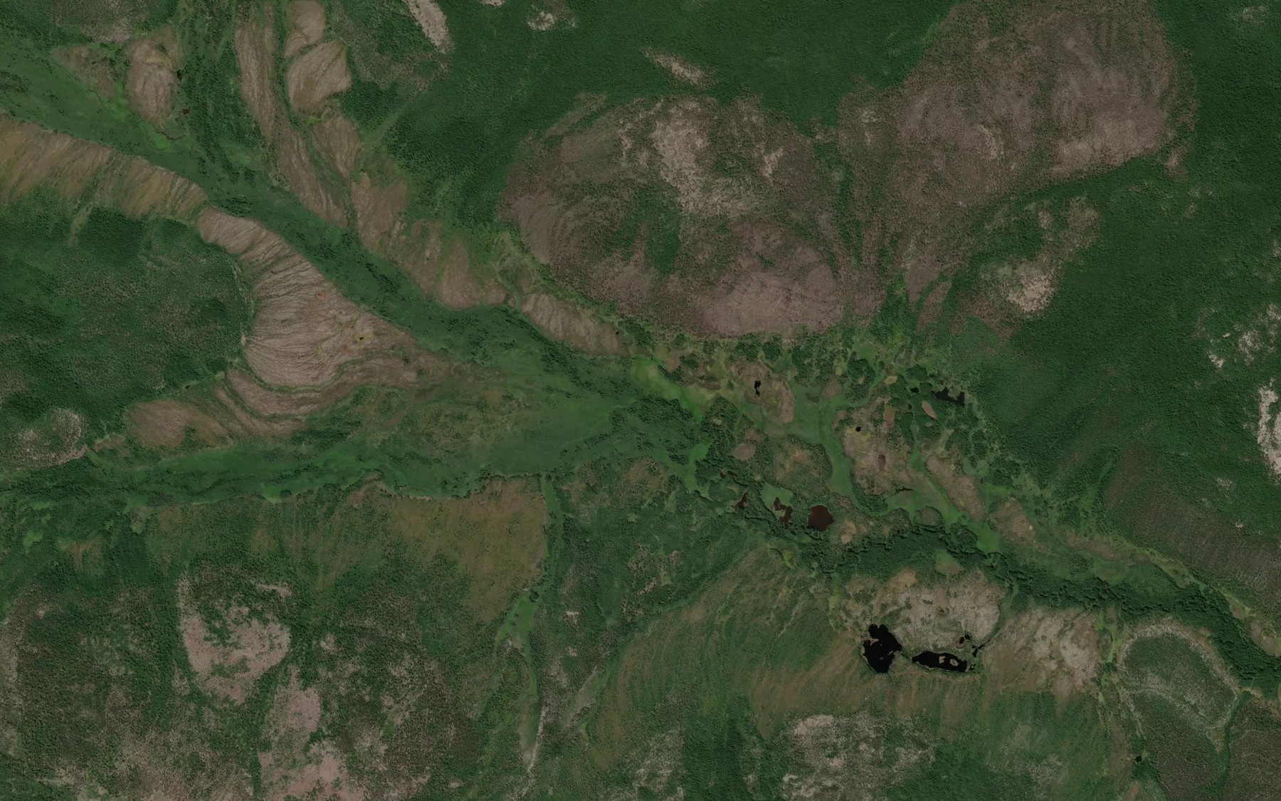 Satellite map of the Unga-El'ge