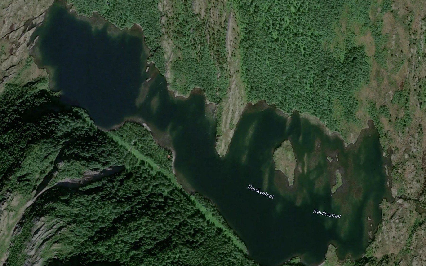 Satellite map of the Ravikvatnet