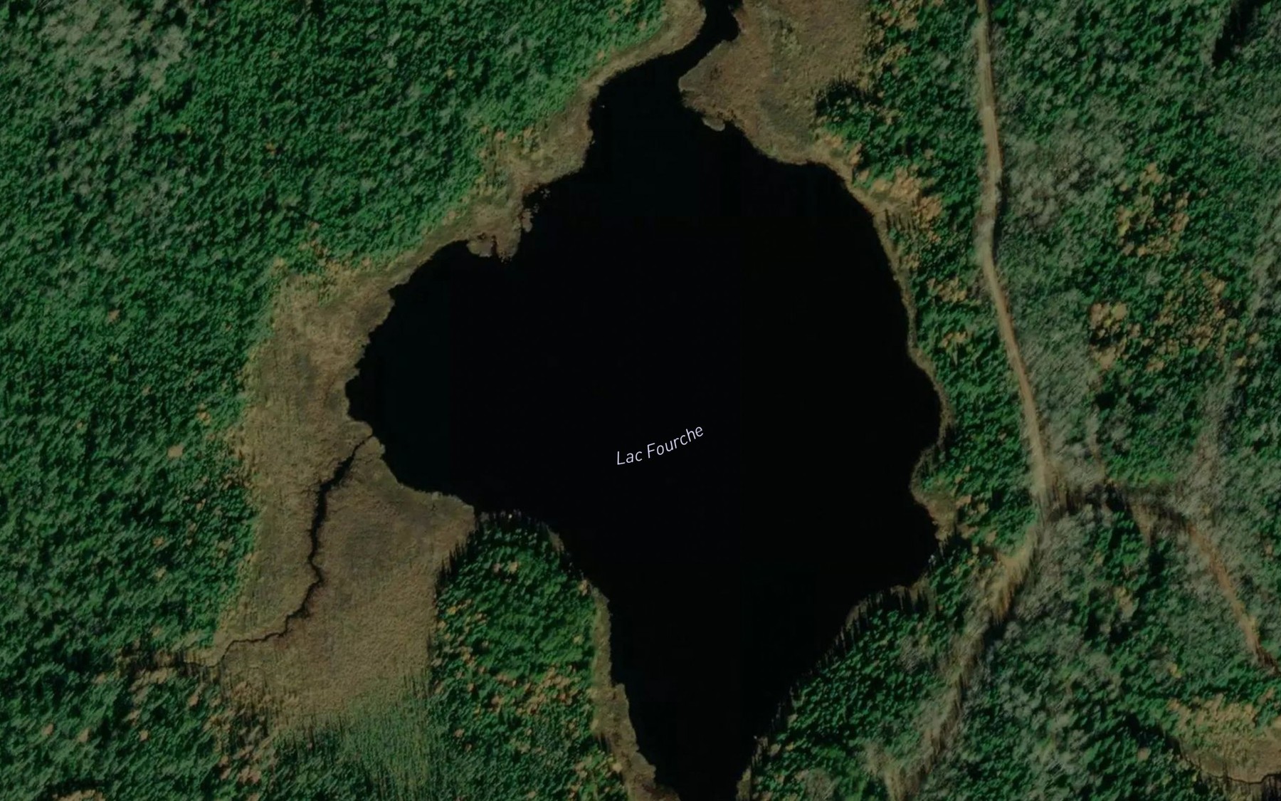 Satellite map of the Lac Fourche