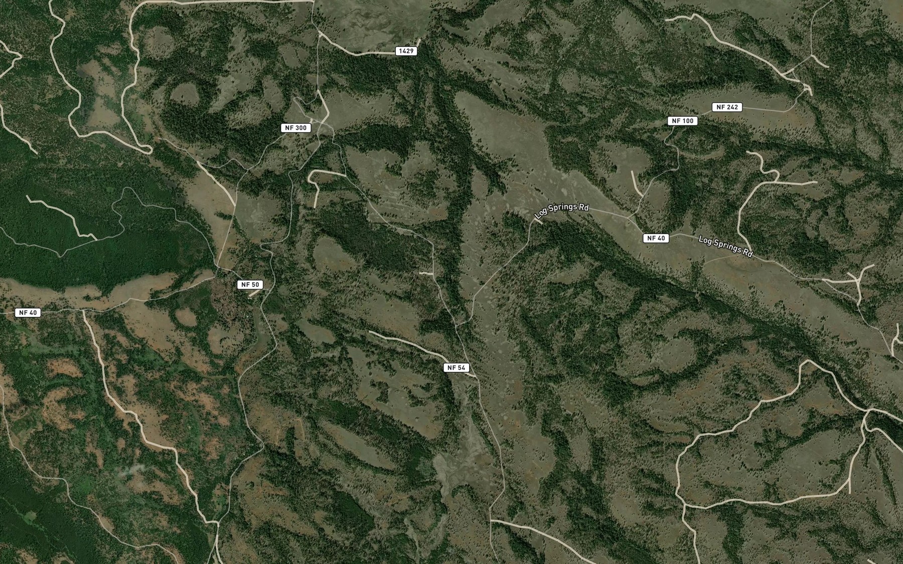 Satellite map of the Log Spring