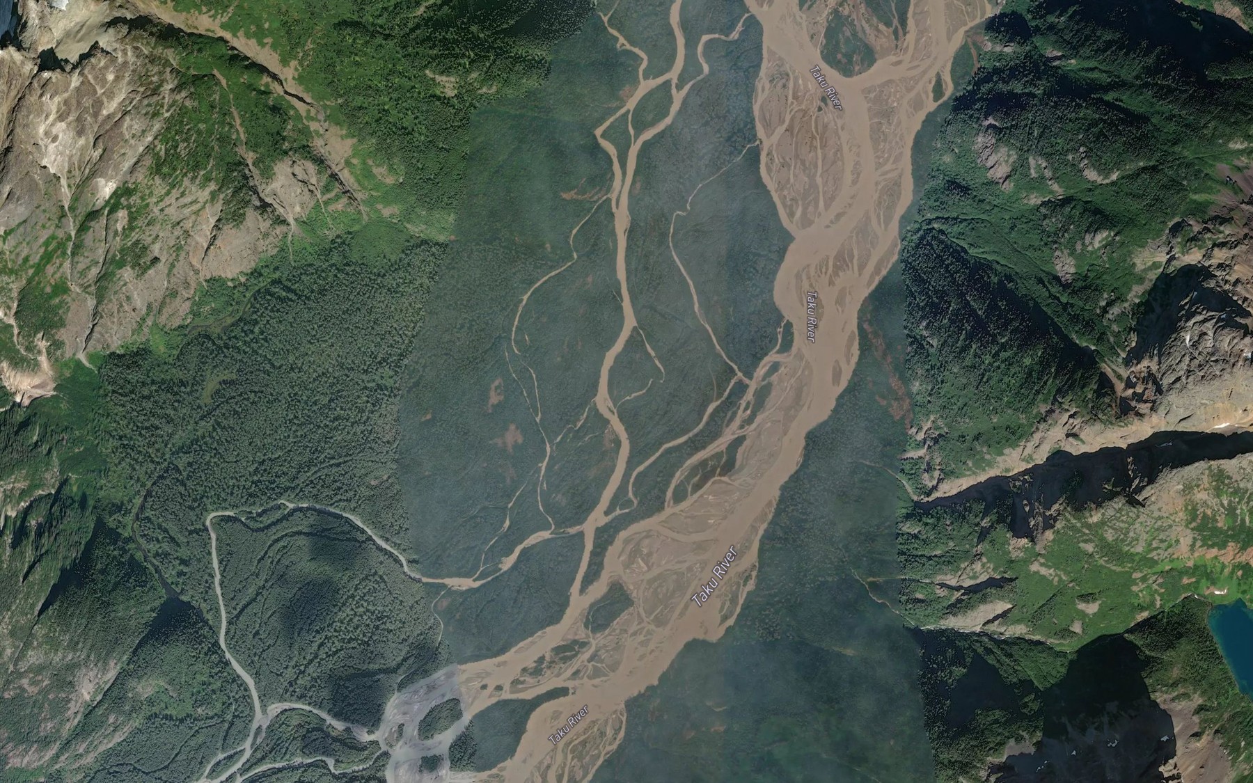 Satellite map of the Red Cap Creek