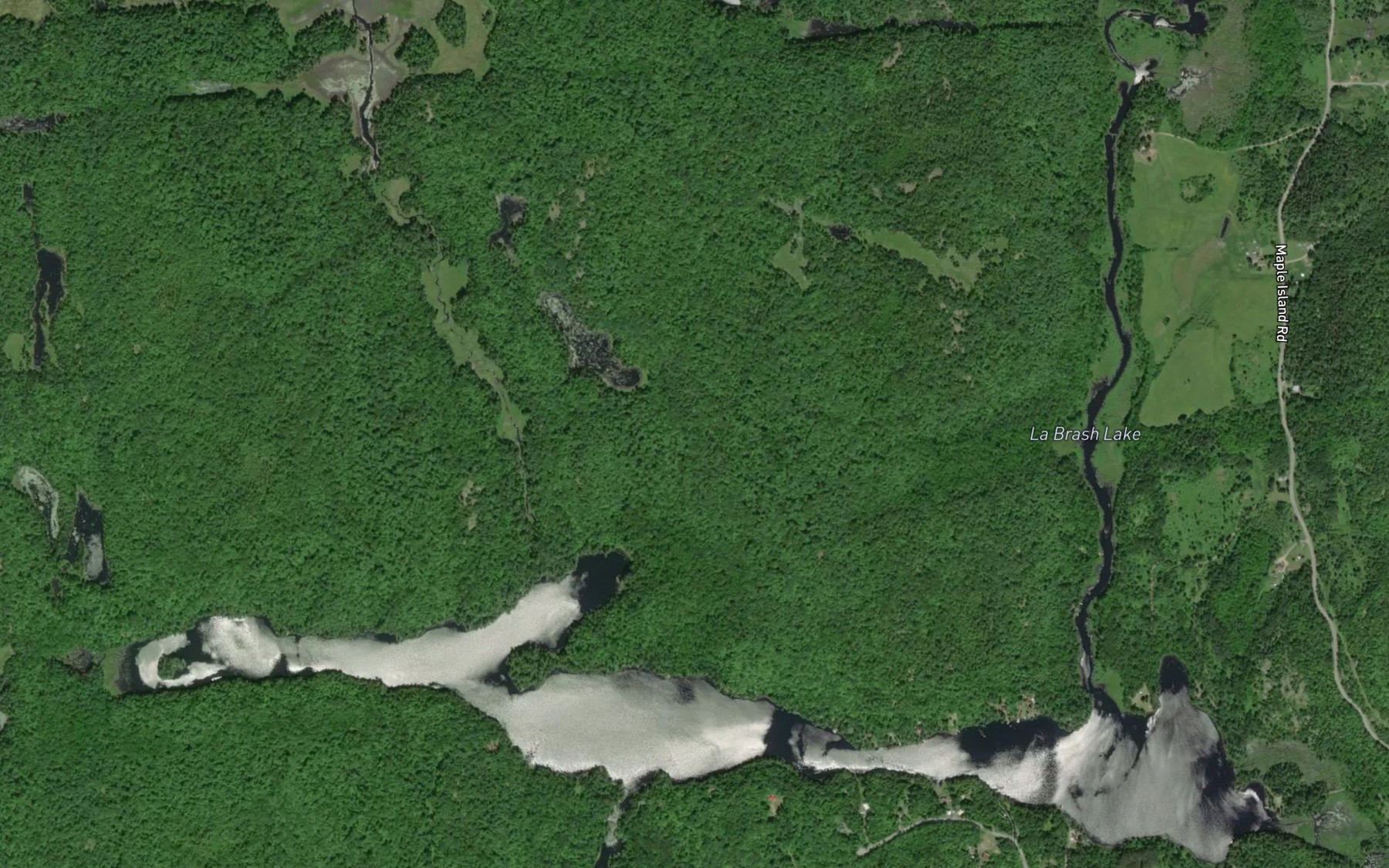Satellite map of the La Brash Lake