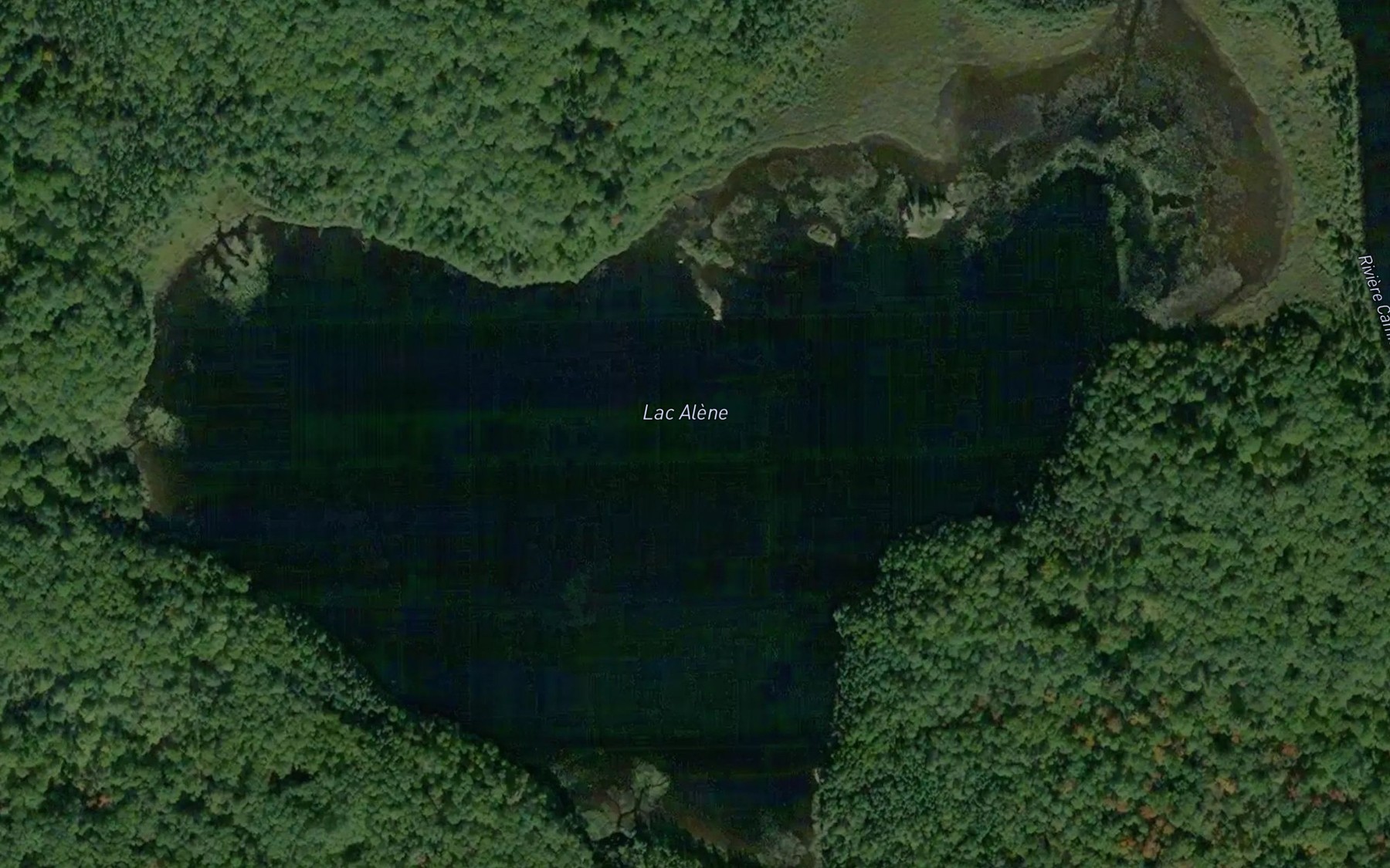 Satellite map of the Lac Alene