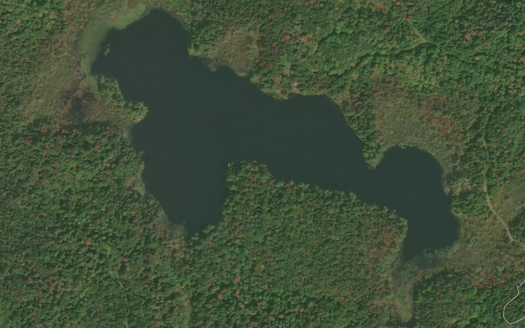 Satellite map of the Long Lake
