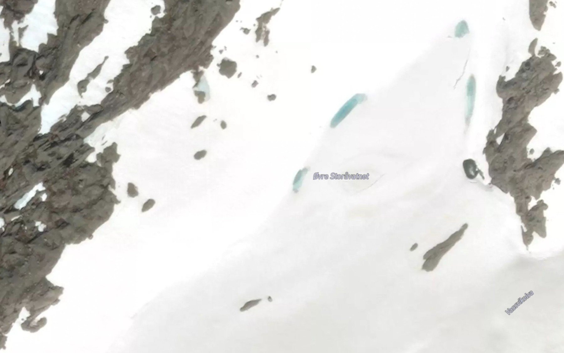 Satellite map of the Storavatnet,ovre