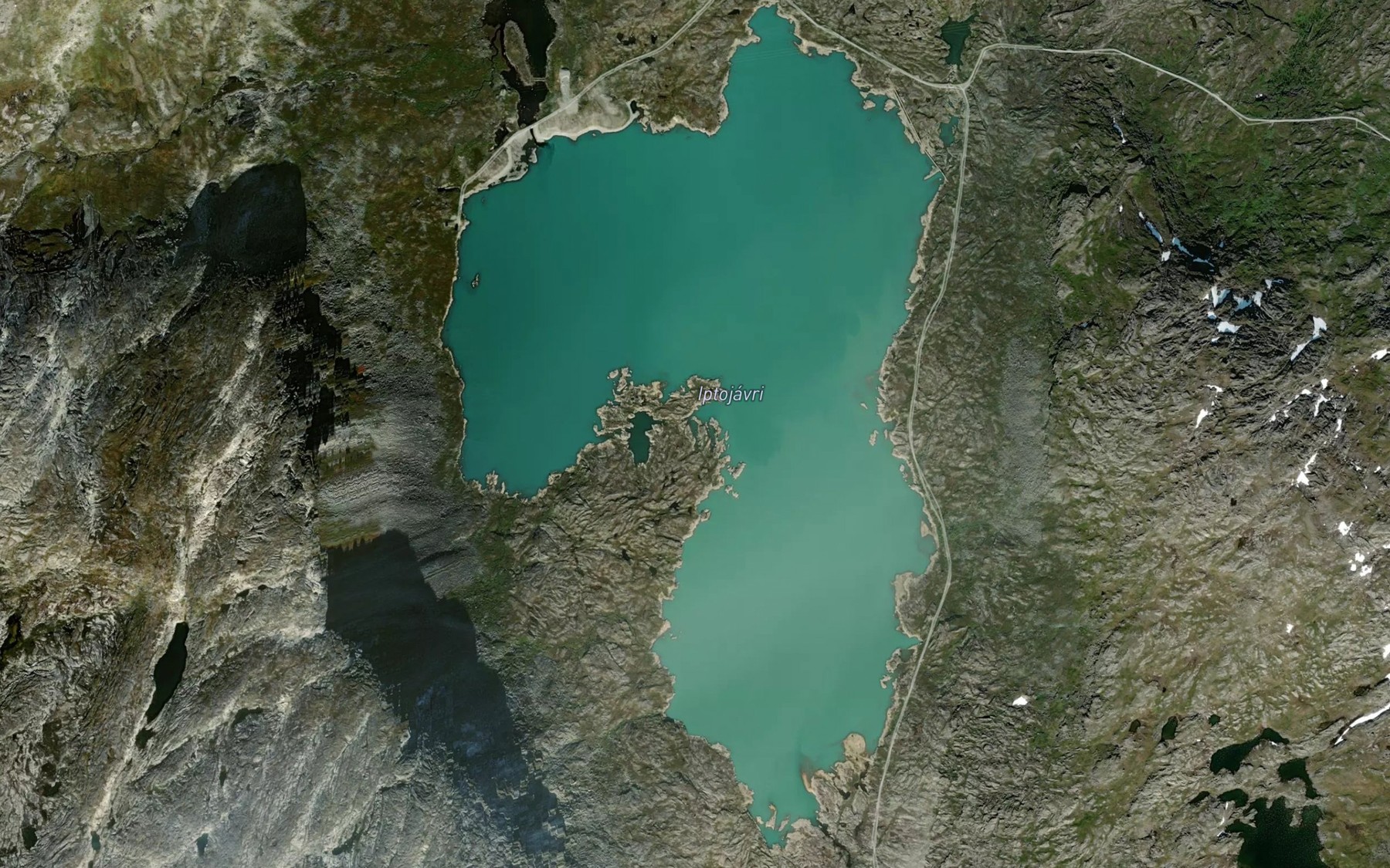 Satellite map of the Iptojavri