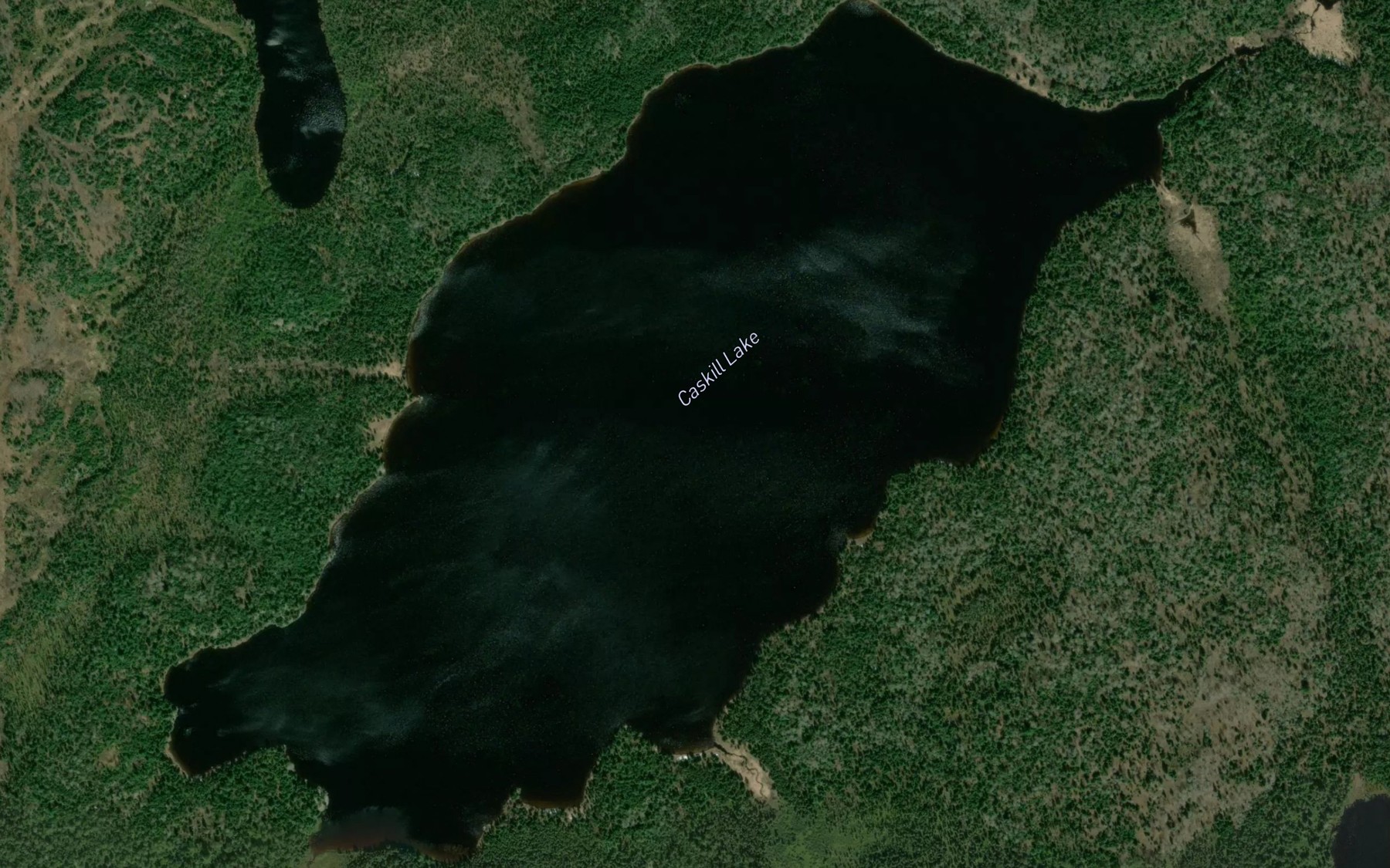 Satellite map of the Caskill Lake