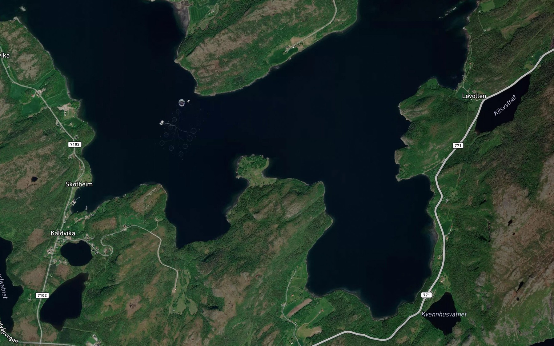 Satellite map of the Austerbukta