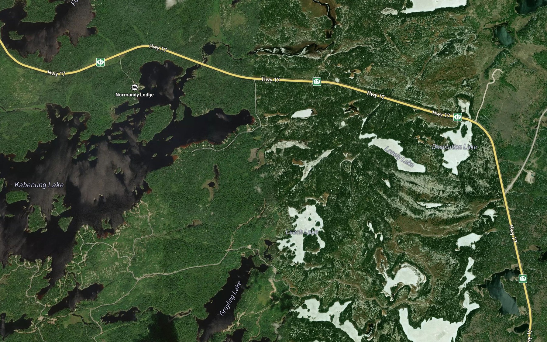 Satellite map of the Desolation Creek