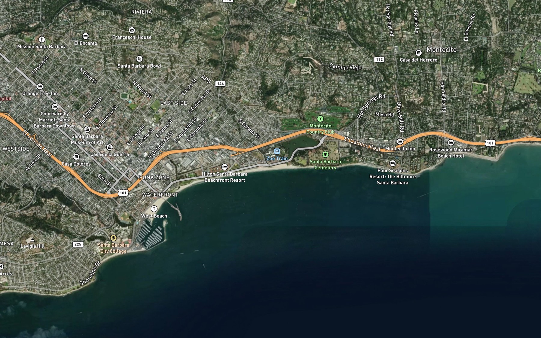 Satellite map of the Sycamore Creek