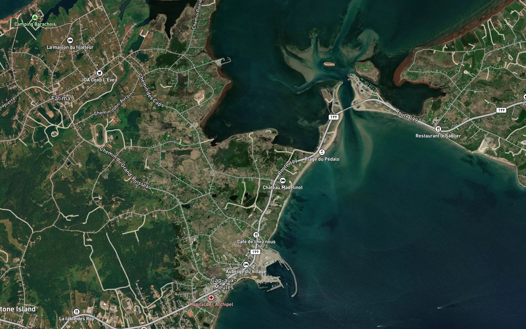 Satellite map of the Source du P'tit-Bon-Dieu