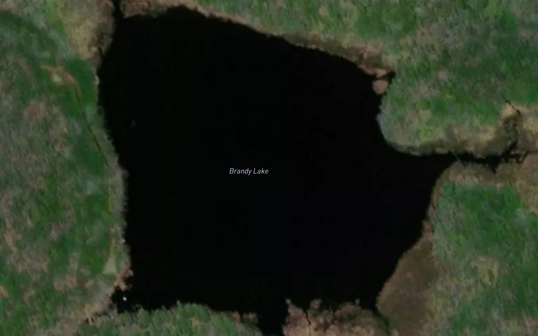 Satellite map of the Brandy Lake