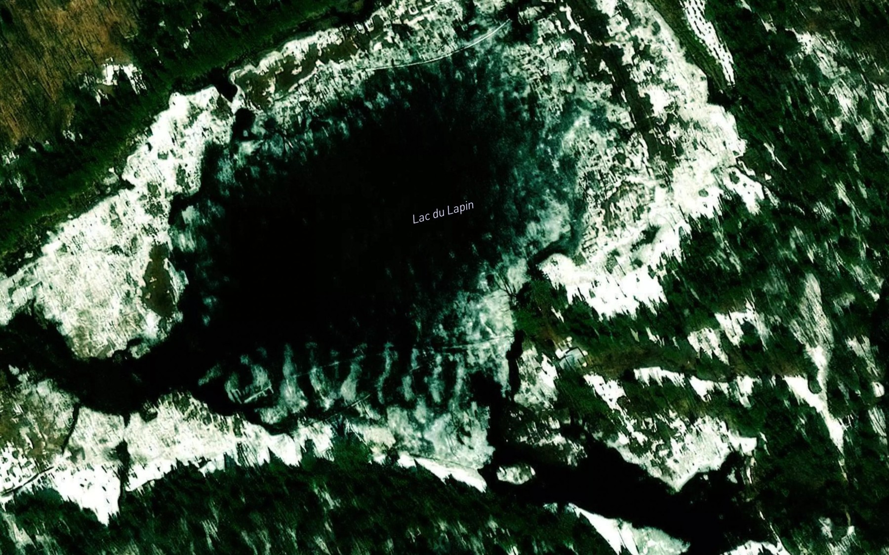 Satellite map of the Lac du Lapin