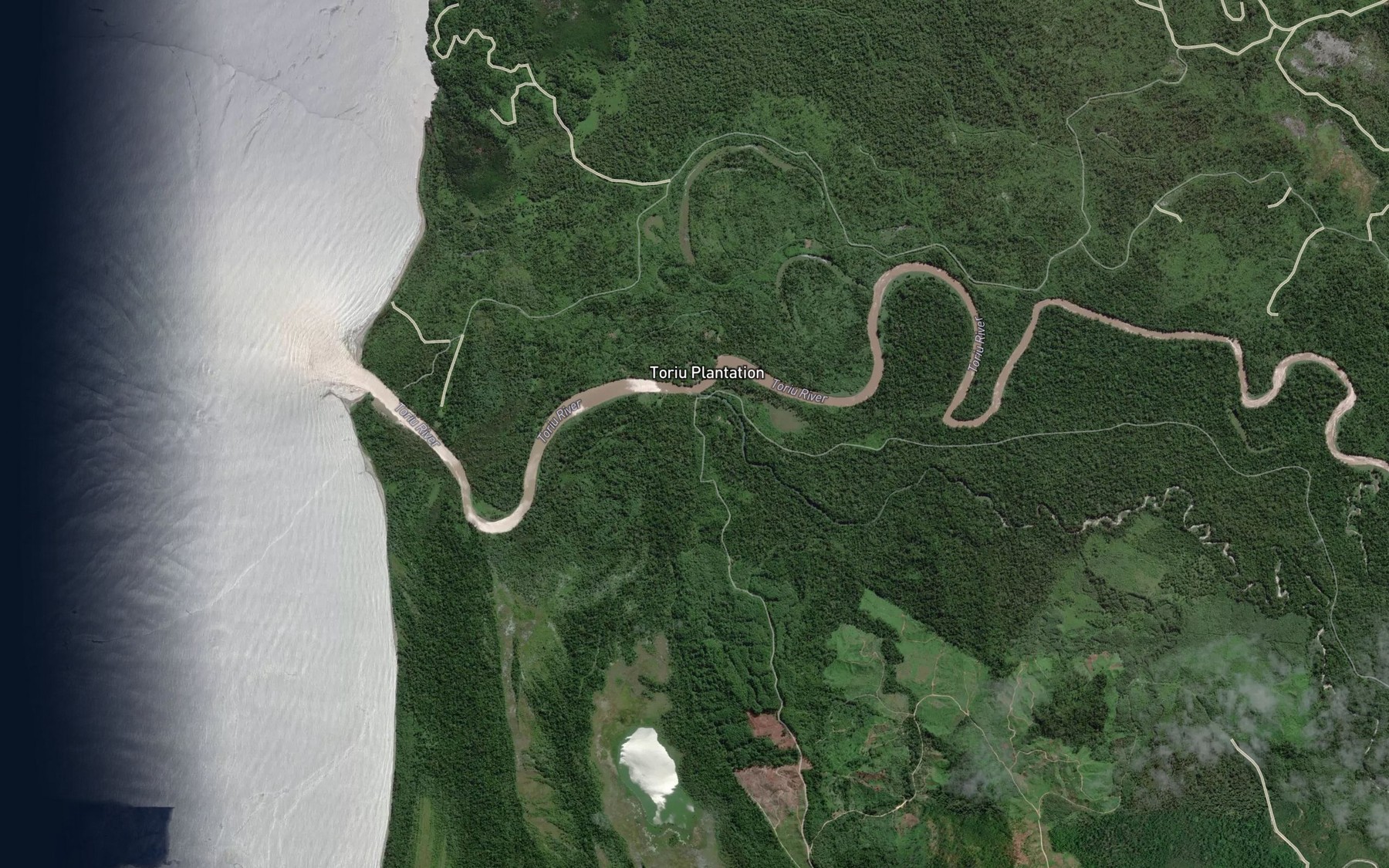 Satellite map of the Loi River