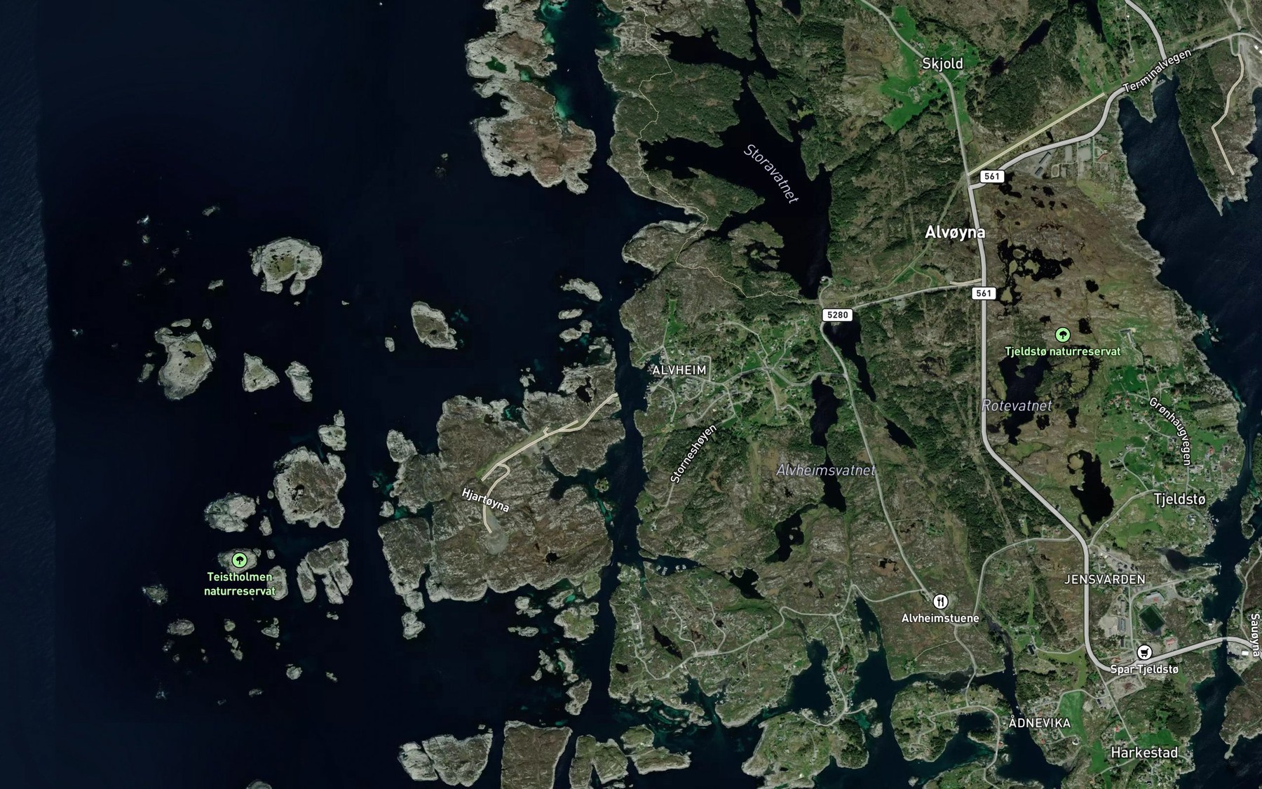 Satellite map of the Bunesvika