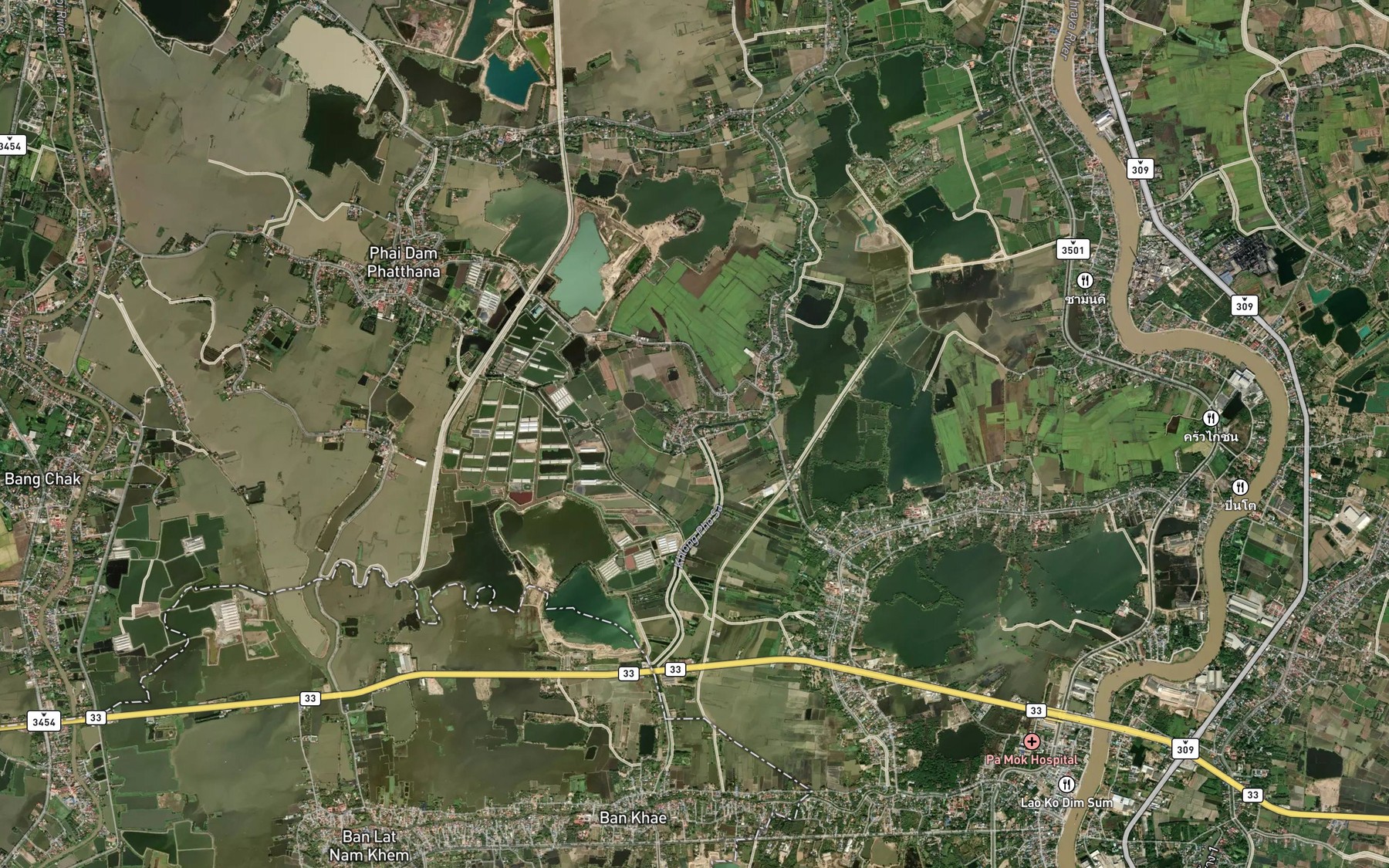 Satellite map of the Khlong Pho Sa