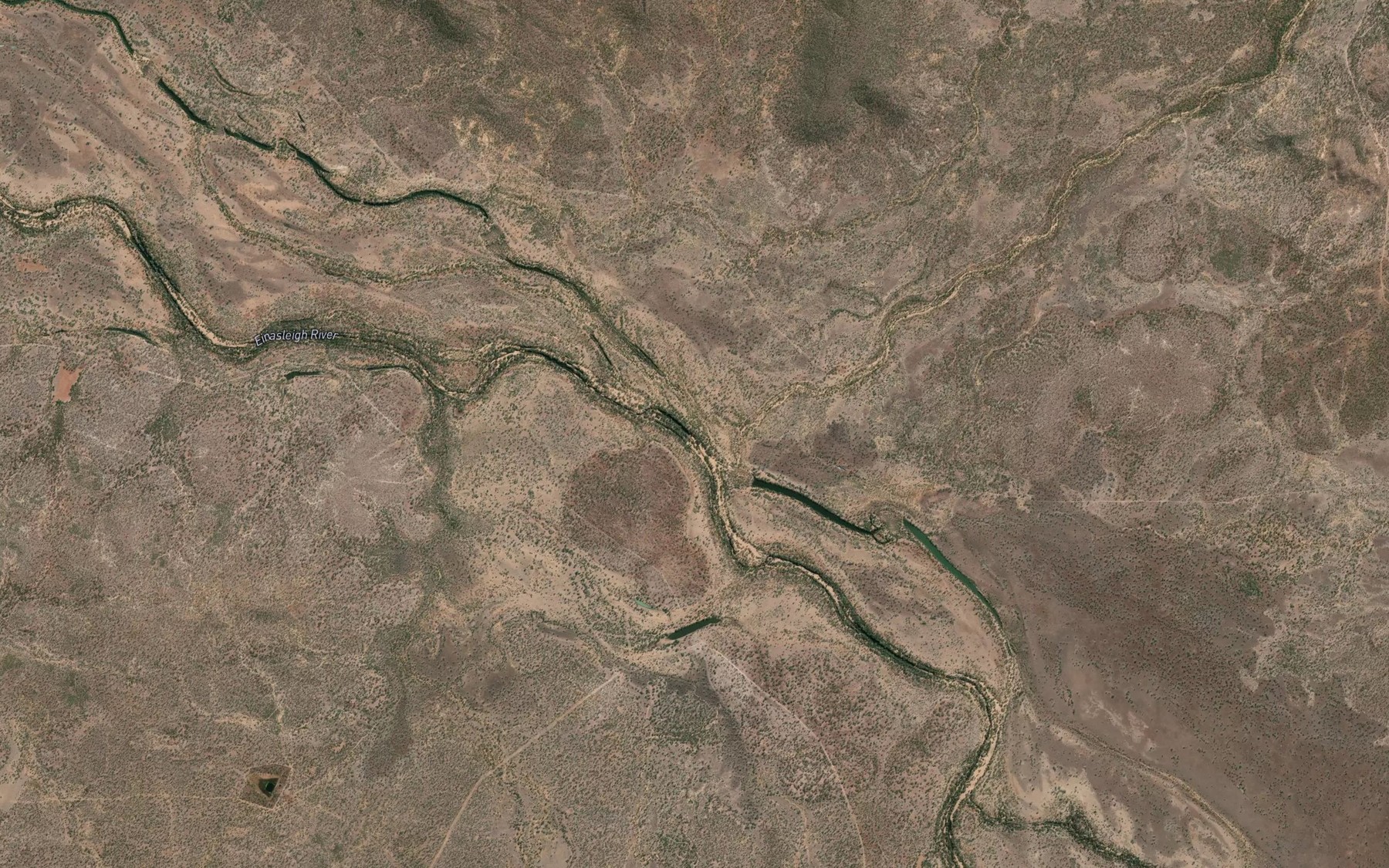 Satellite map of the Misery Creek