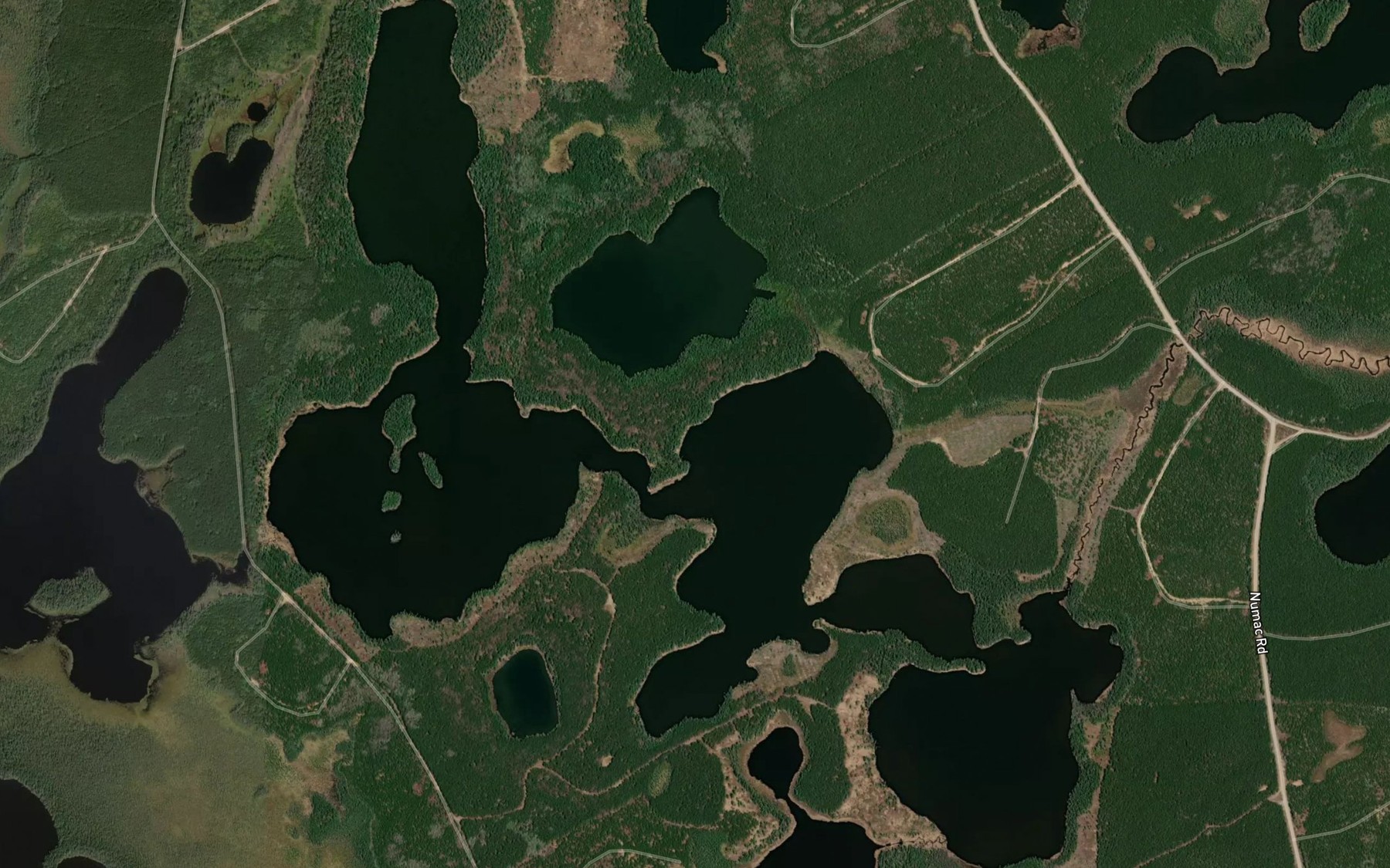 Satellite map of the Upper Ricestalk Lake