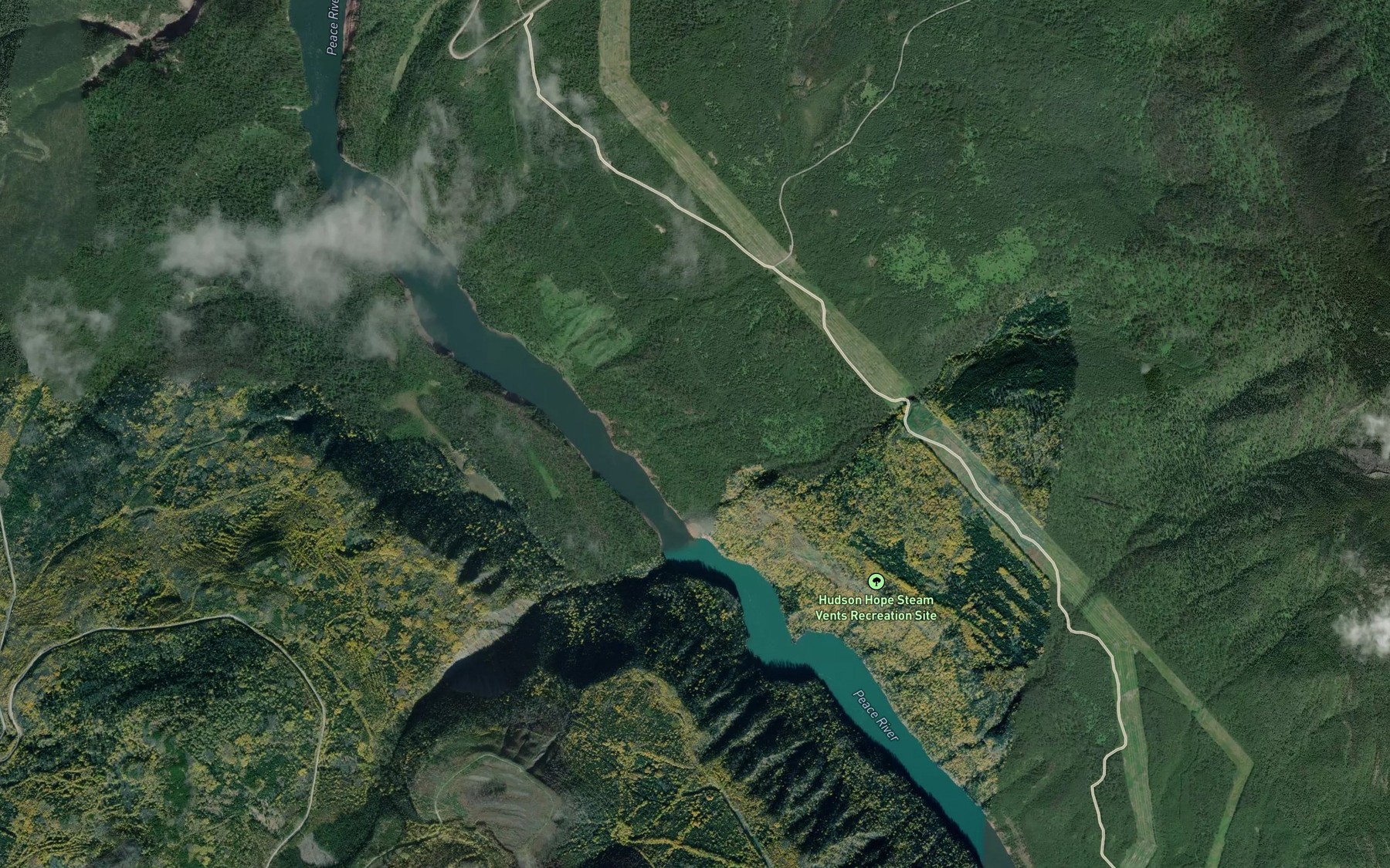 Satellite map of the Earle Narrows