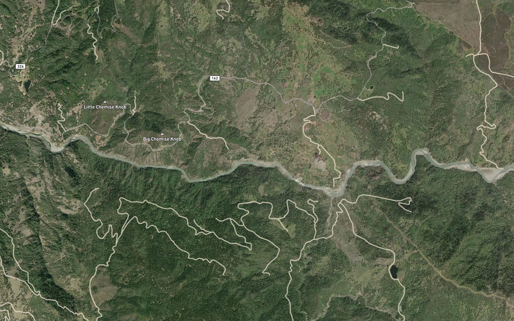 Satellite map of the Sand Bank Creek