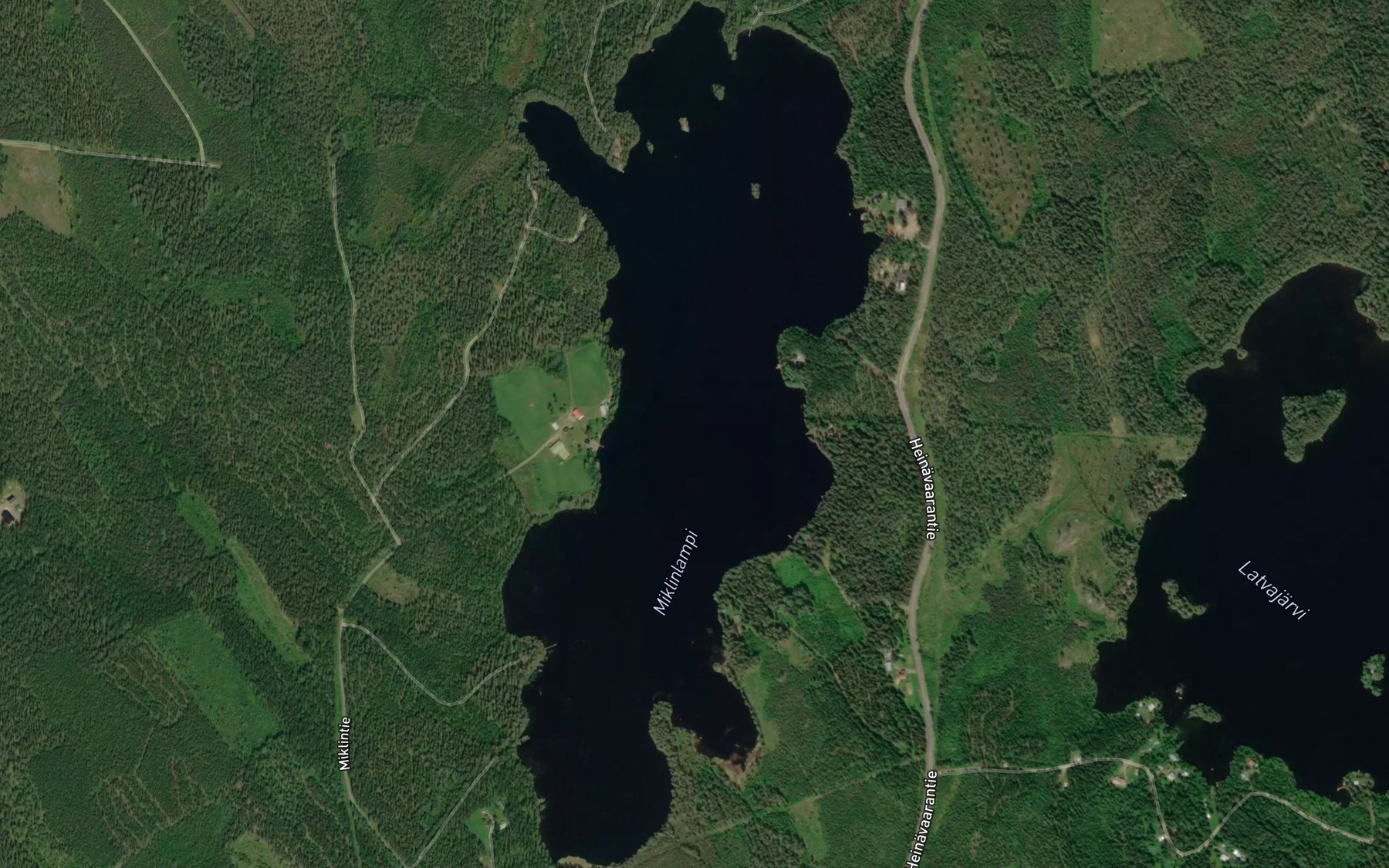 Satellite map of the Miklinlampi