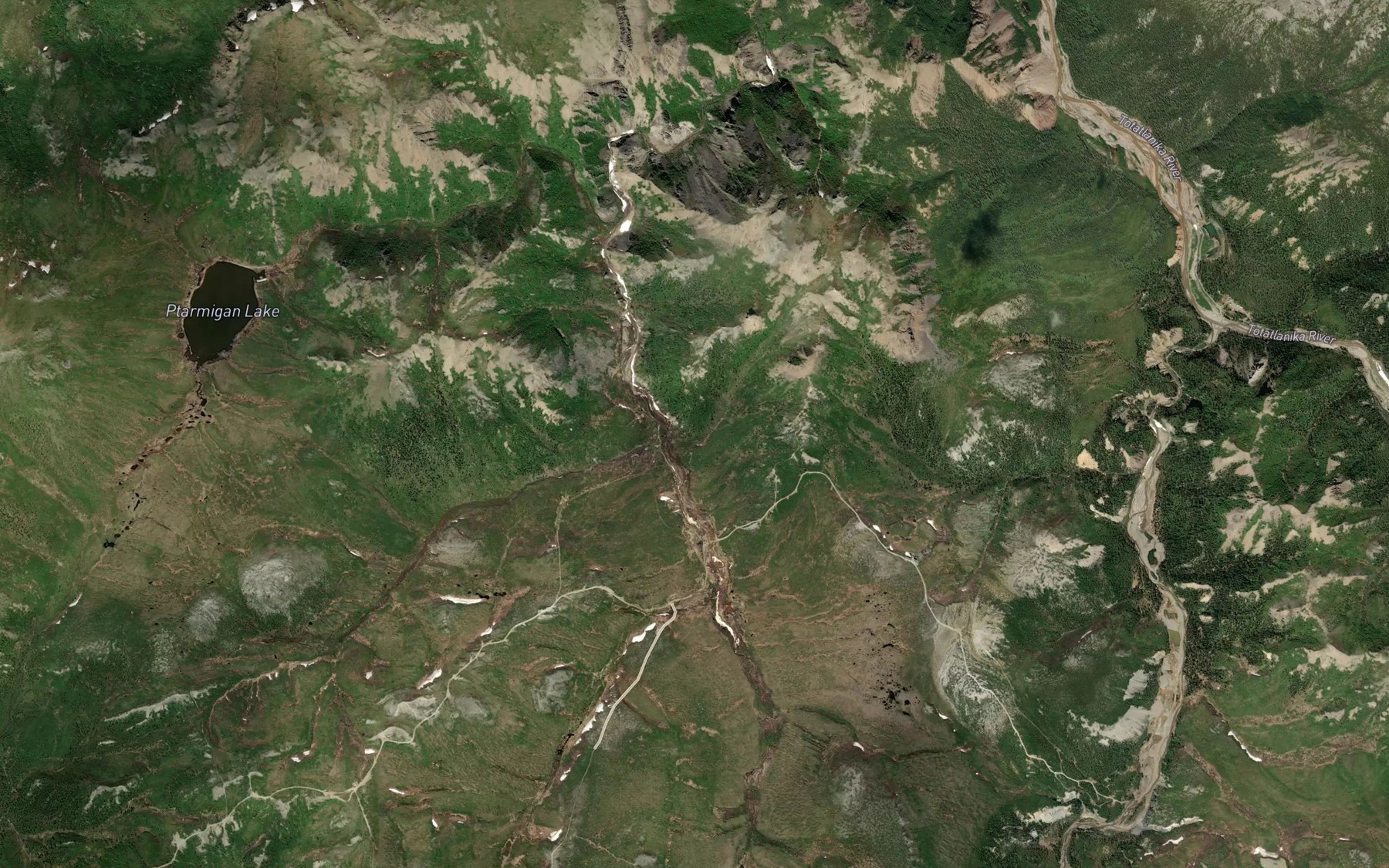 Satellite map of the Fox Creek