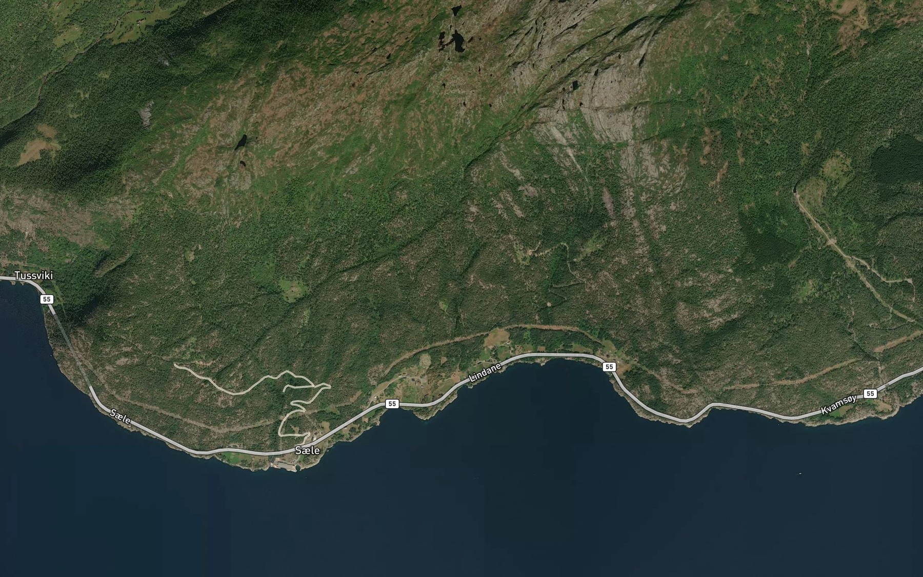 Satellite map of the Gyllingselvi