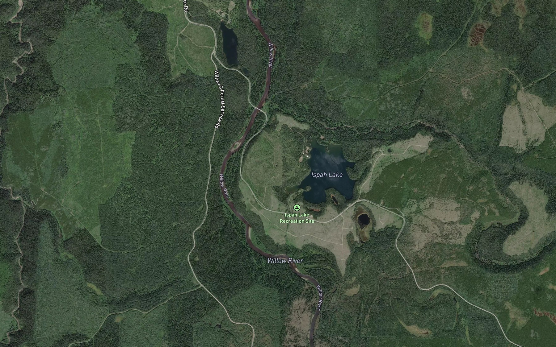 Satellite map of the Pitoney Creek