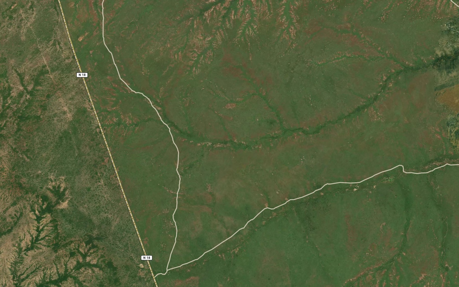 Satellite map of the Bapierga