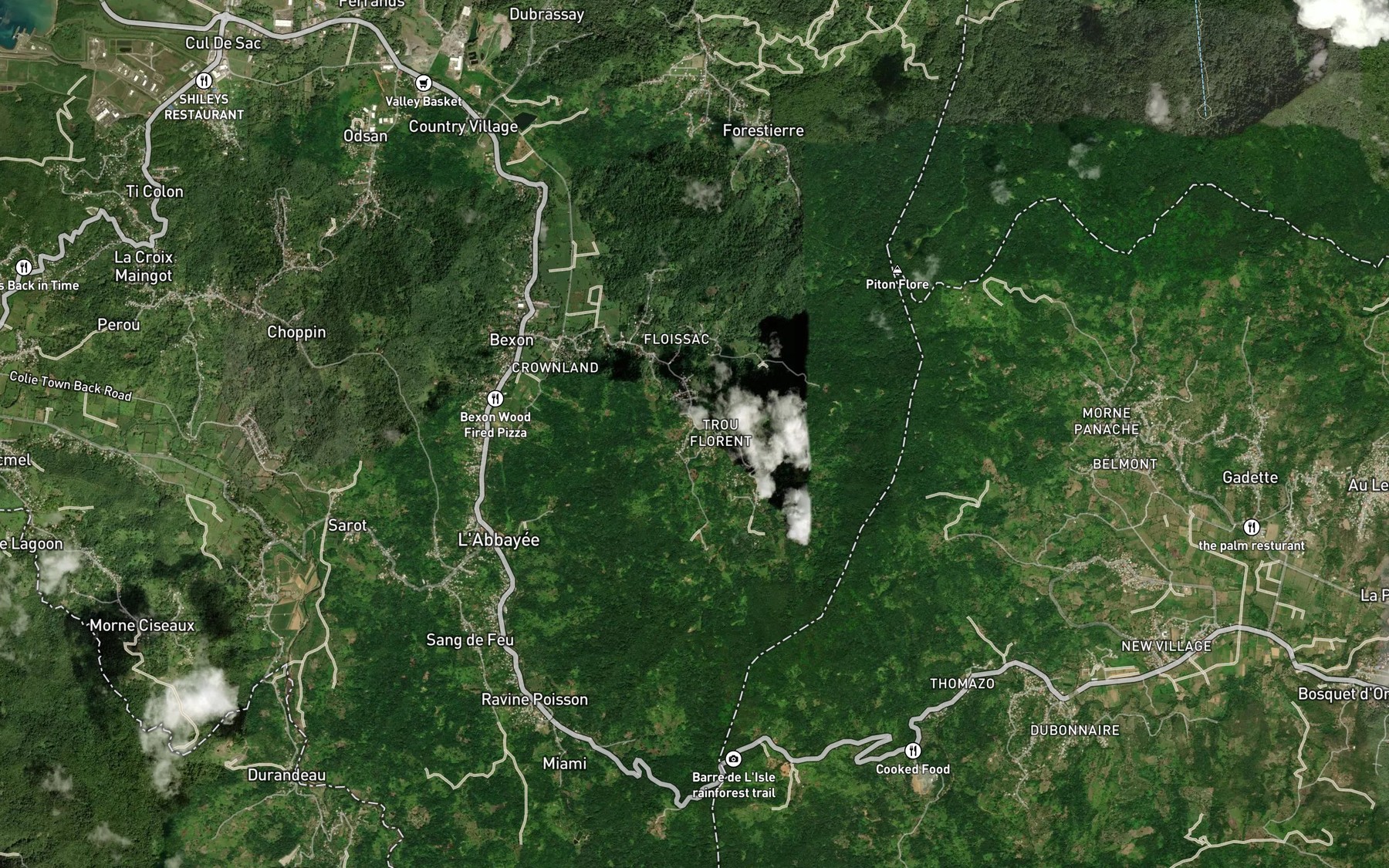 Satellite map of the Ravine Croissant