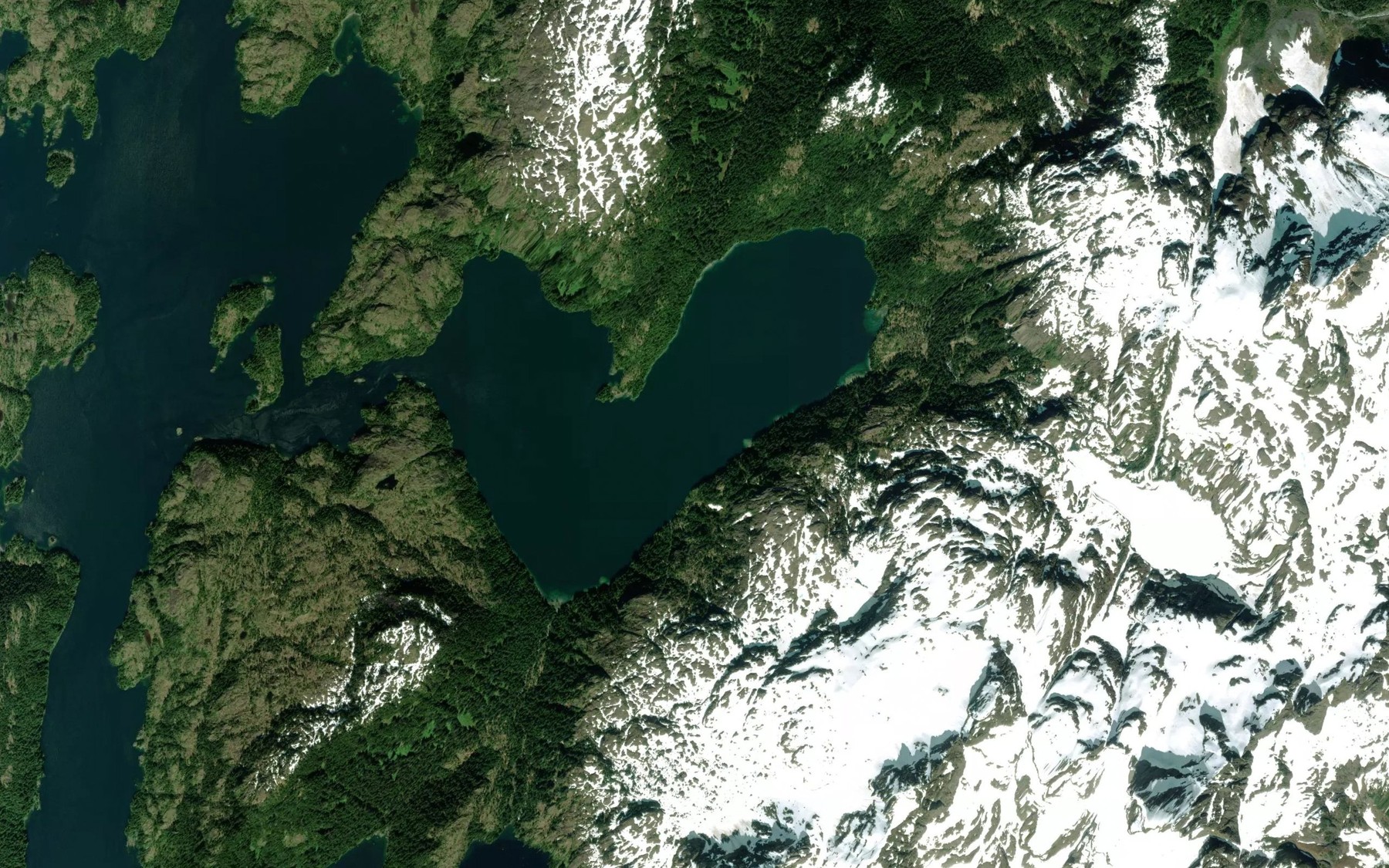 Satellite map of the Copper Bay
