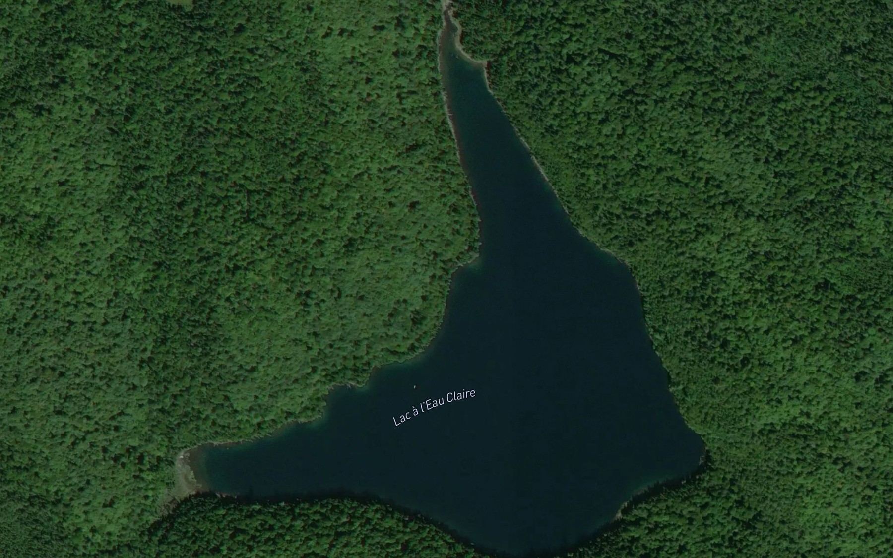 Satellite map of the Lac a l'Eau Claire