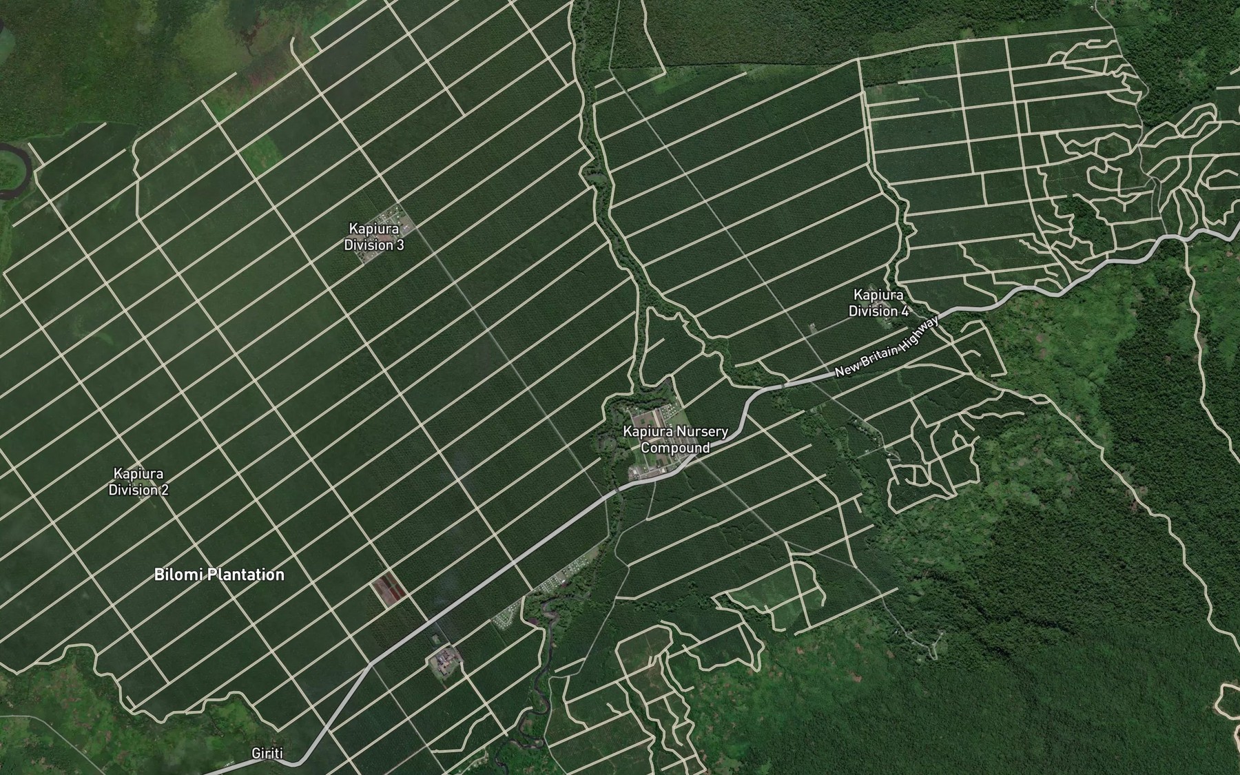 Satellite map of the Kuremu River