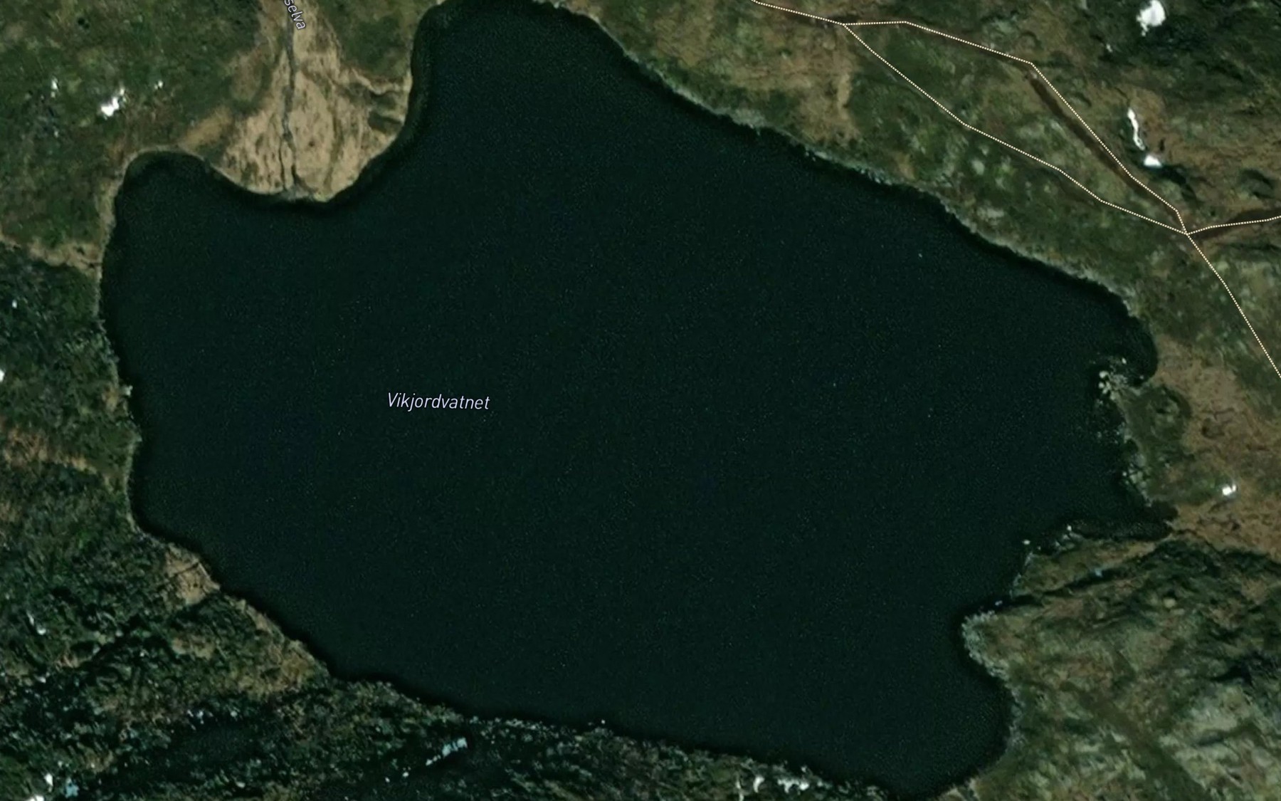 Satellite map of the Vikjordvatnet