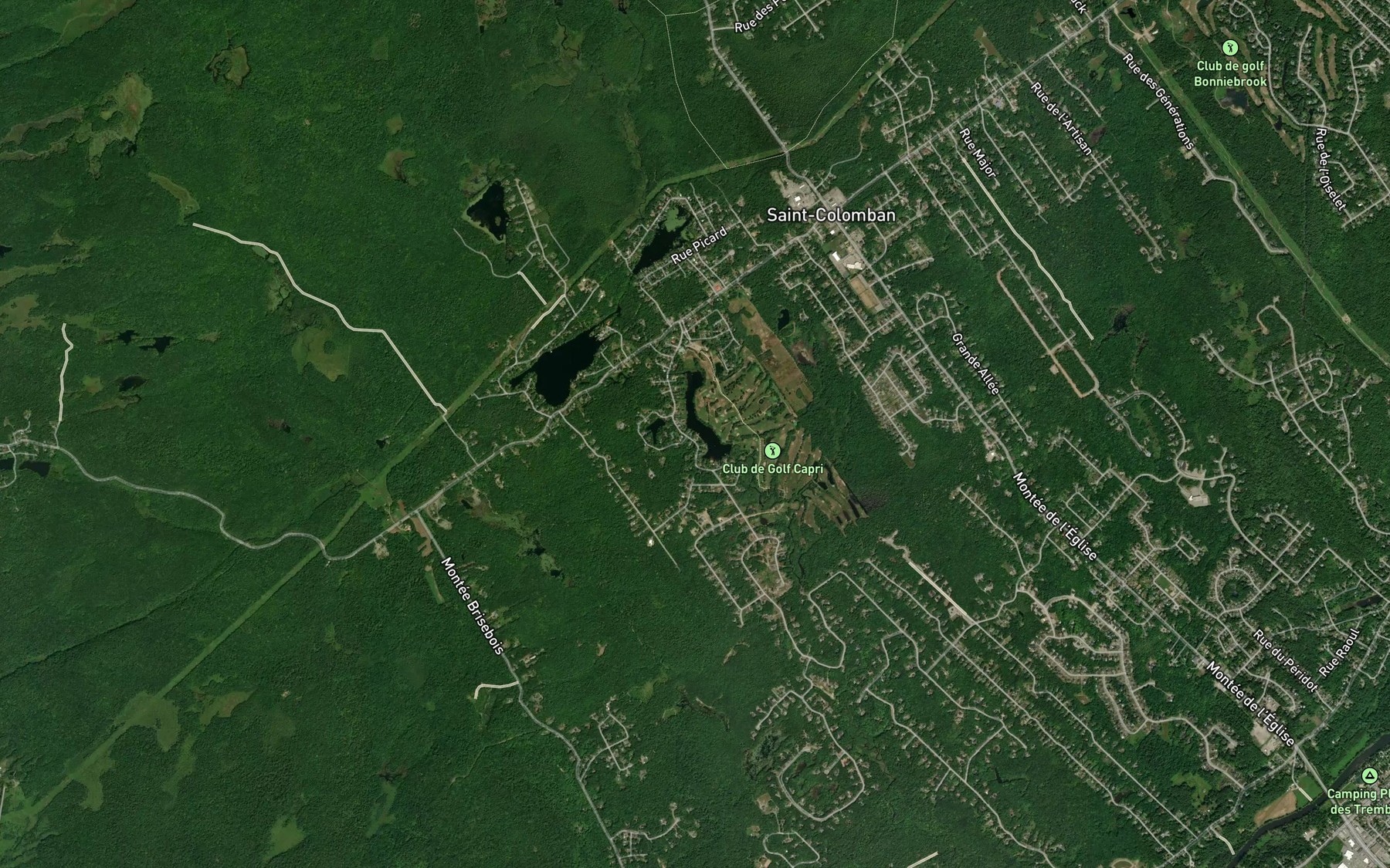 Satellite map of the Lac Capri