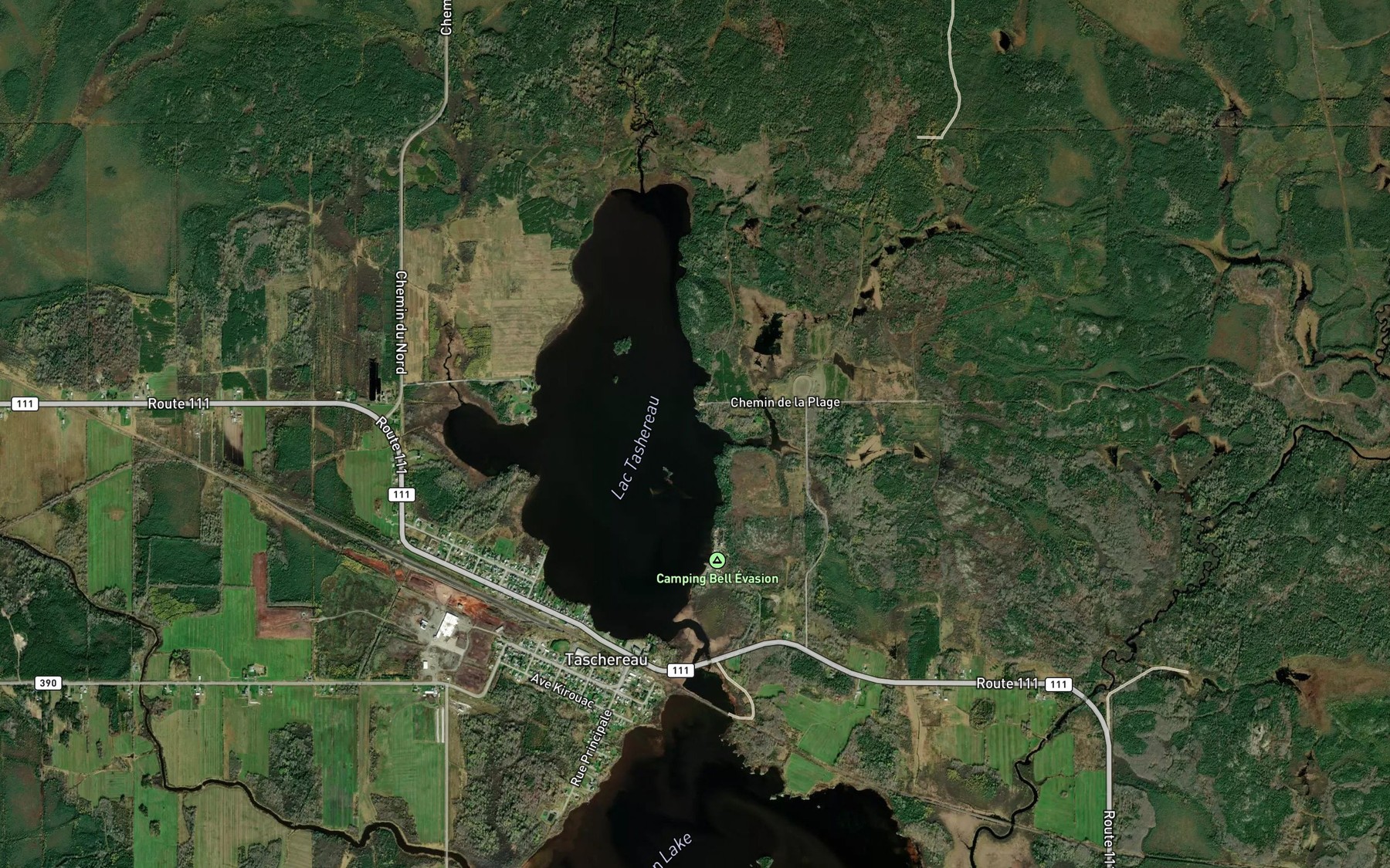 Satellite map of the Baie Rose-Annette