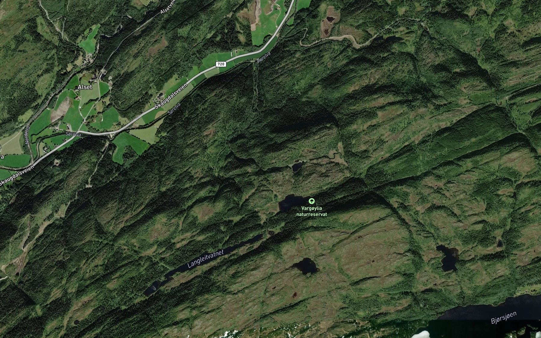 Satellite map of the Svartdalsbekken