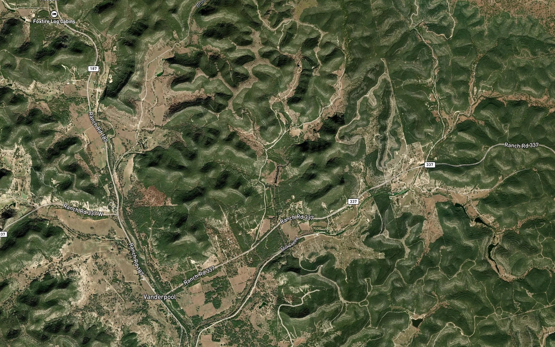 Satellite map of the Pelaez Lake