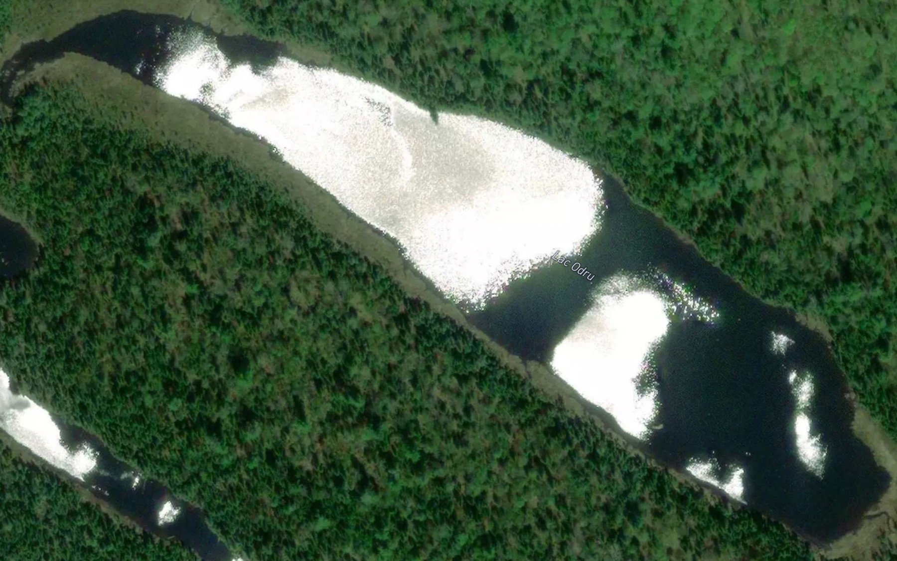 Satellite map of the Lac Odru