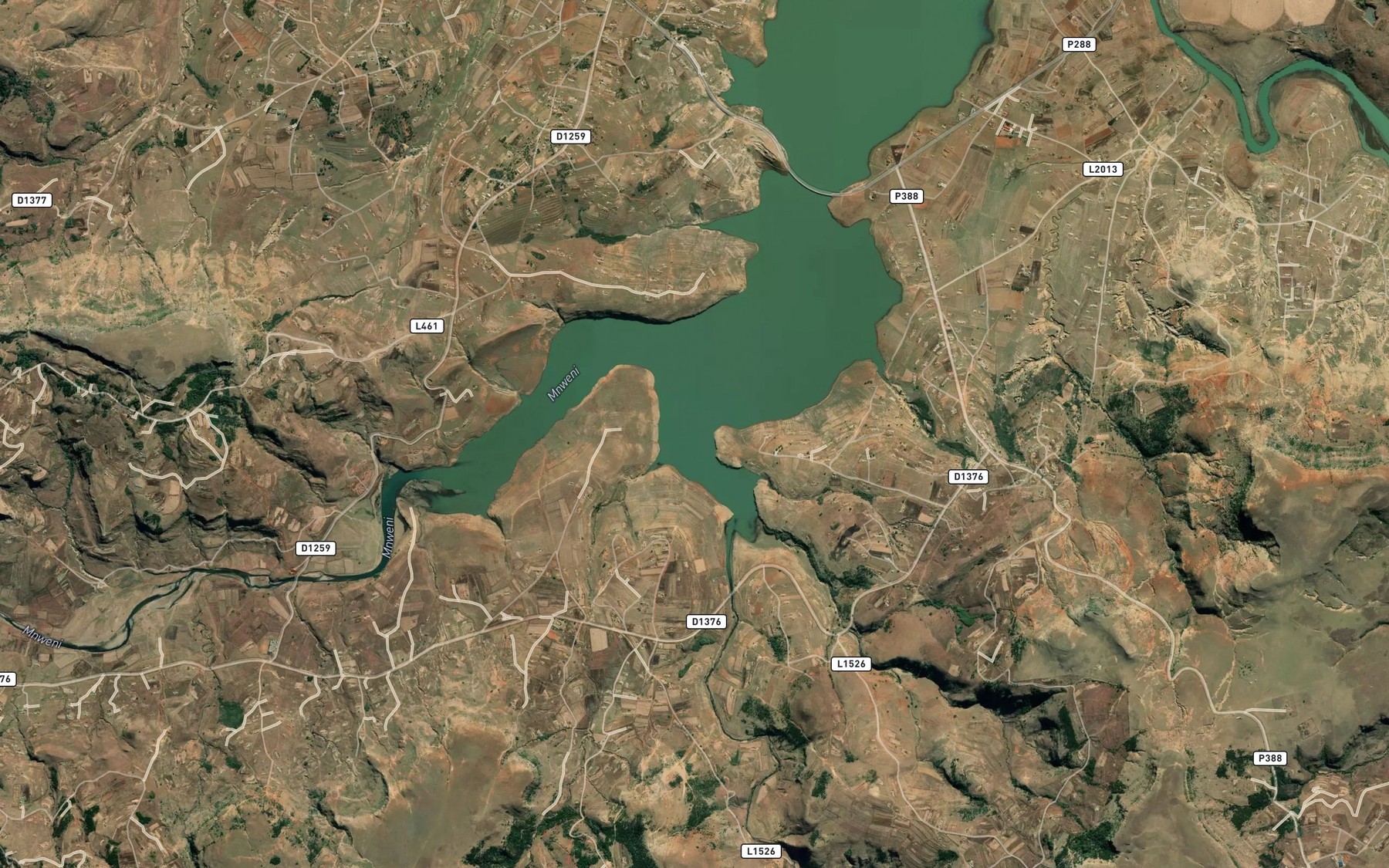 Satellite map of the Nxwaye