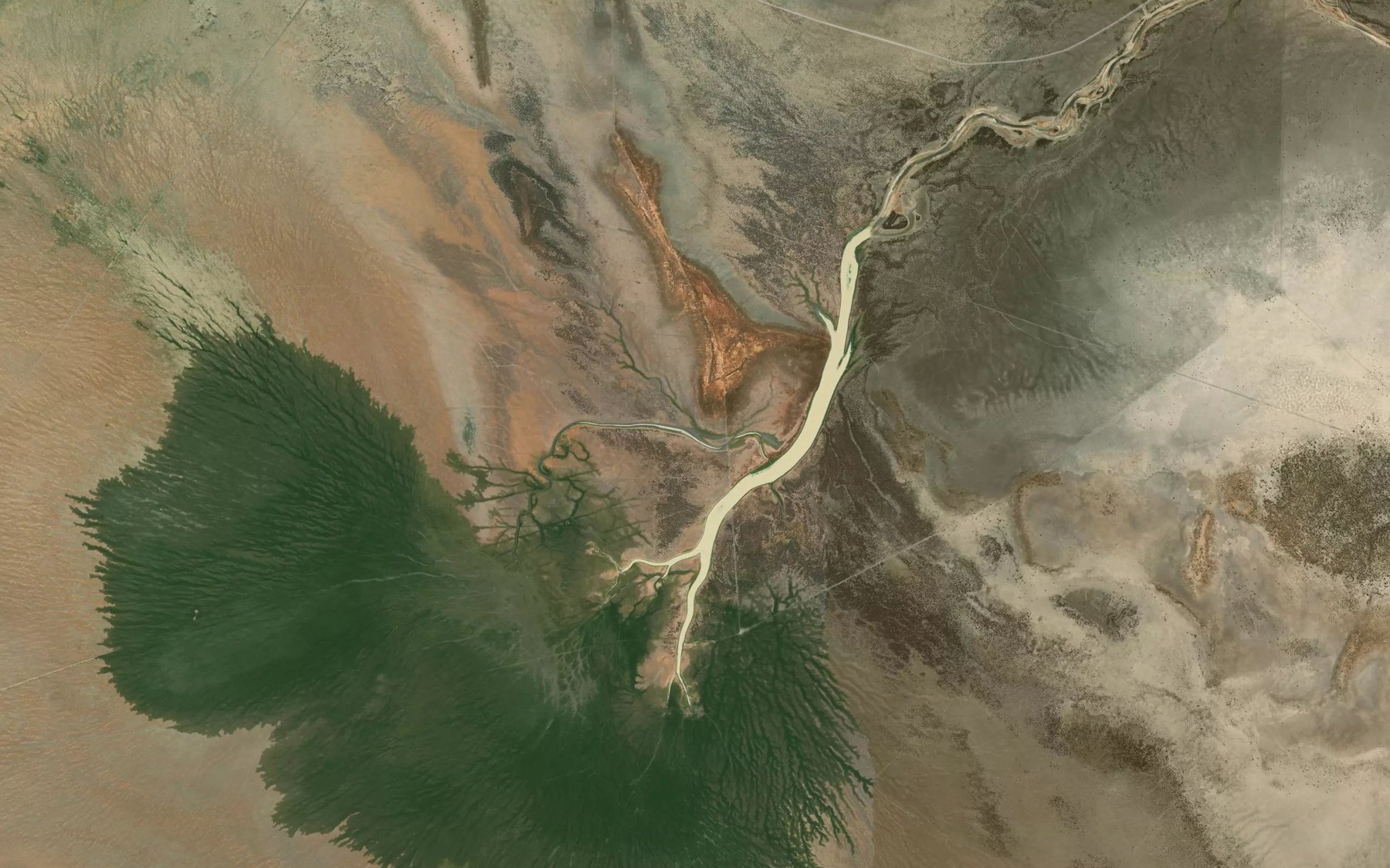 Satellite map of the Brunette Creek